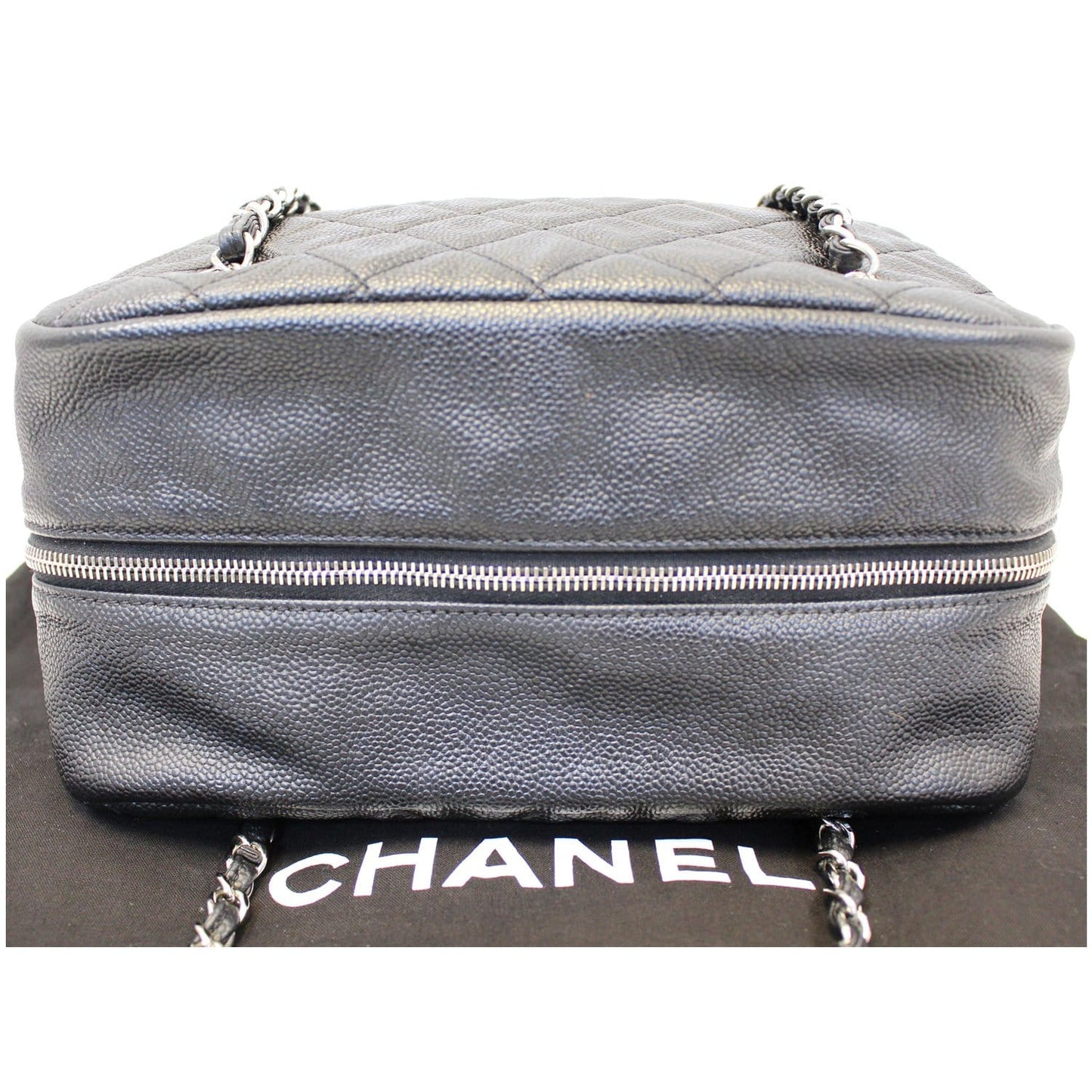 CHANEL Camera Case Quilted Caviar Leather Medium Flap Shoulder Bag