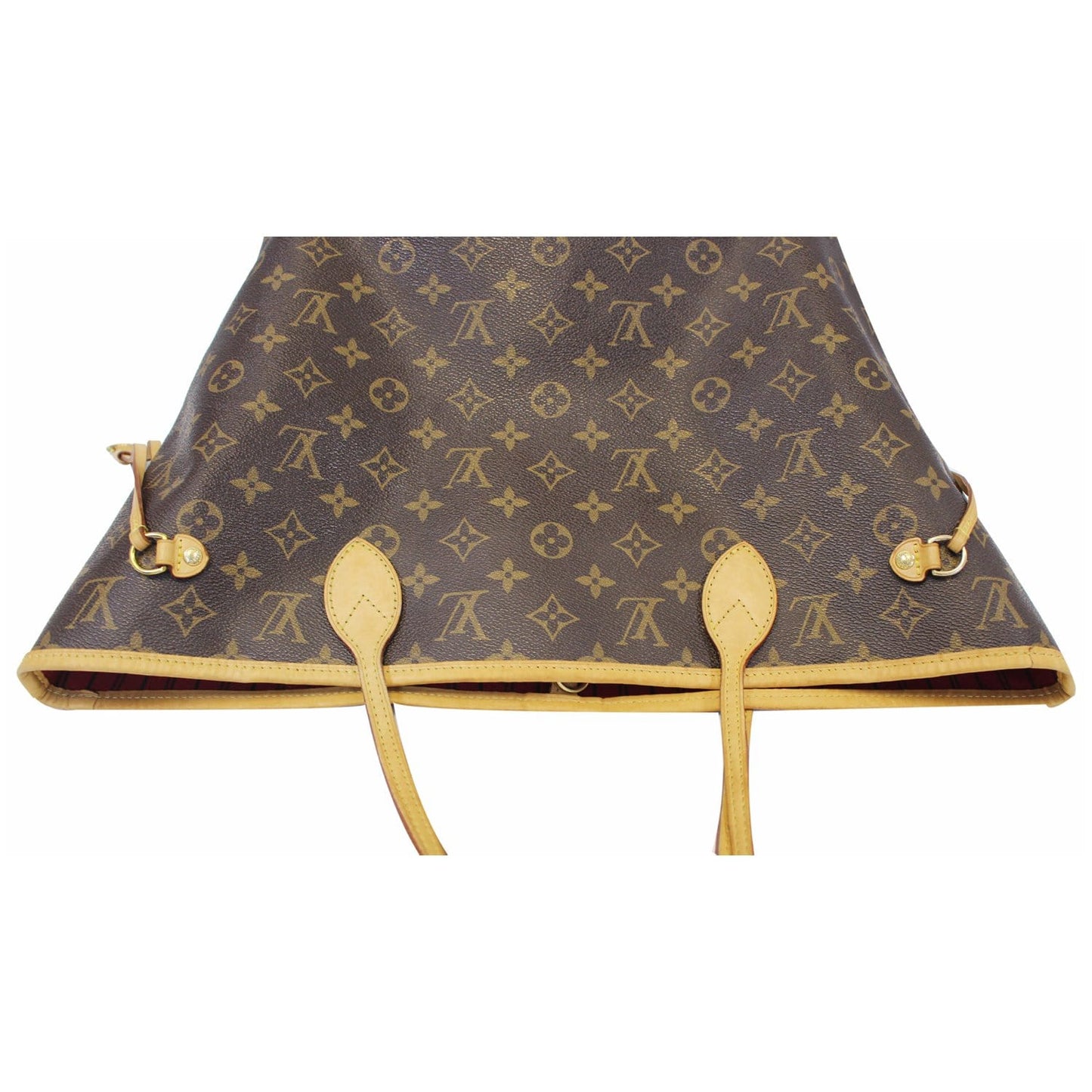 LOUIS VUITTON Neverfull MM Monogram Canvas Tote Shoulder Bag Brown