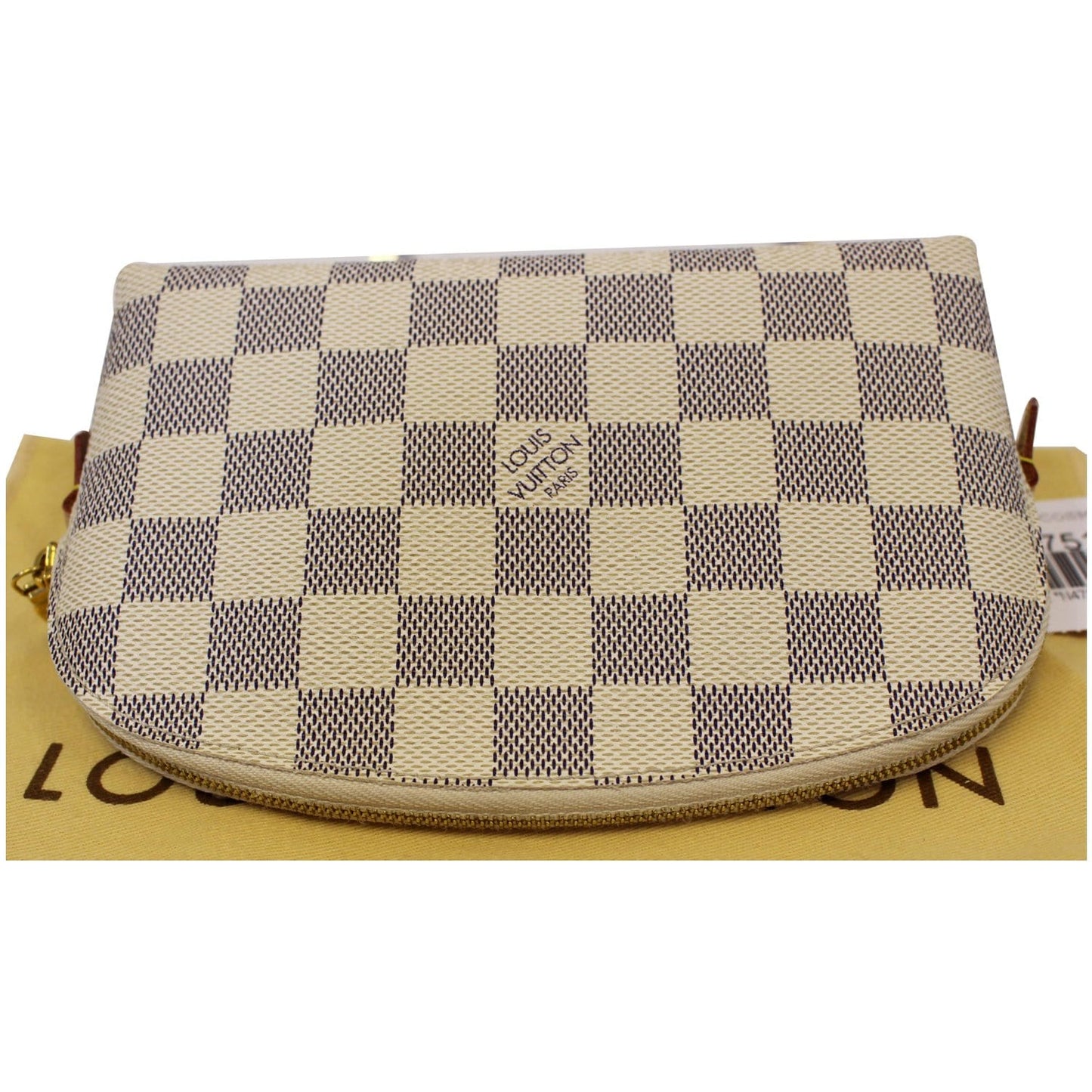 LOUIS VUITTON Damier Azur Cosmetic Pouch White