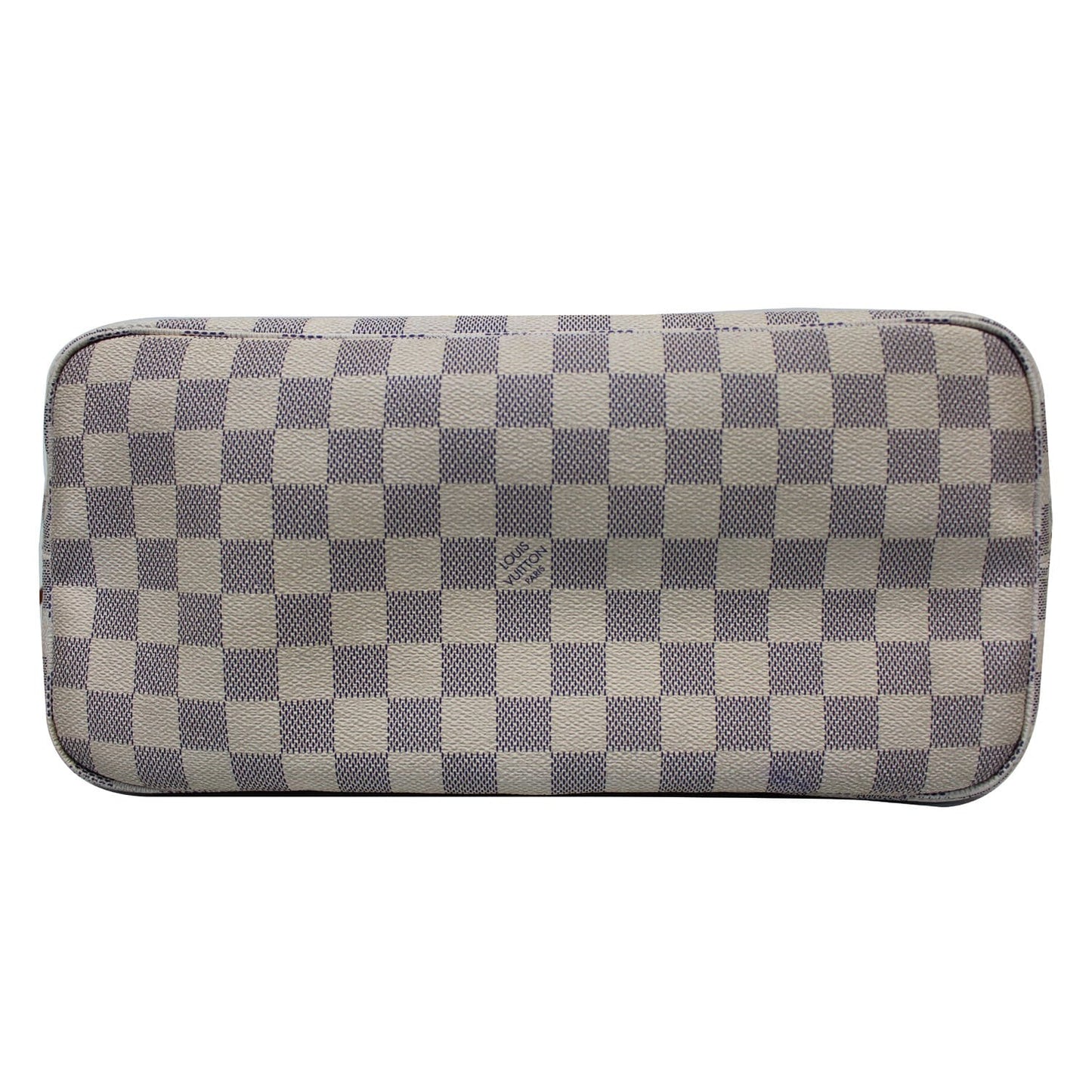 LOUIS VUITTON Neverfull MM Damier Azur Tote Shoulder Bag White