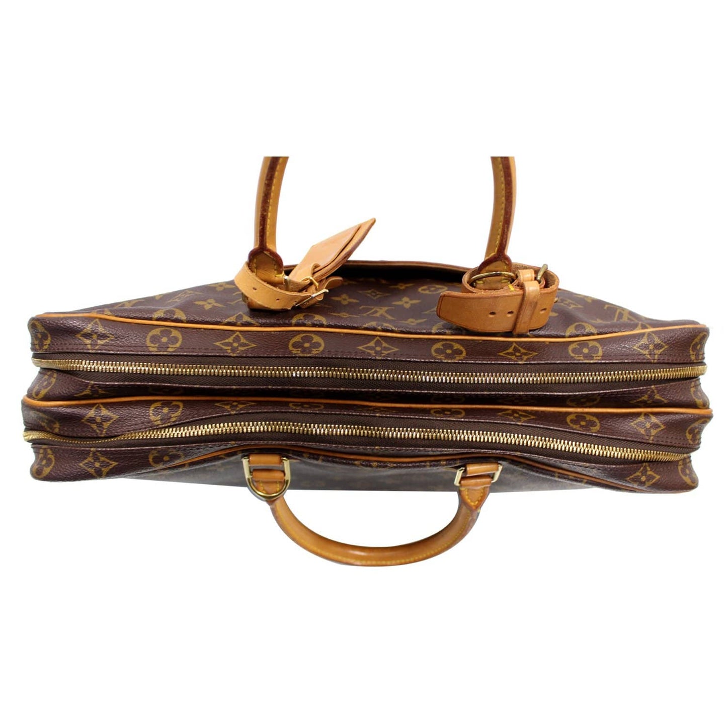 LOUIS VUITTON Porte Documents Voyage Monogram Canvas Briefcase Brown