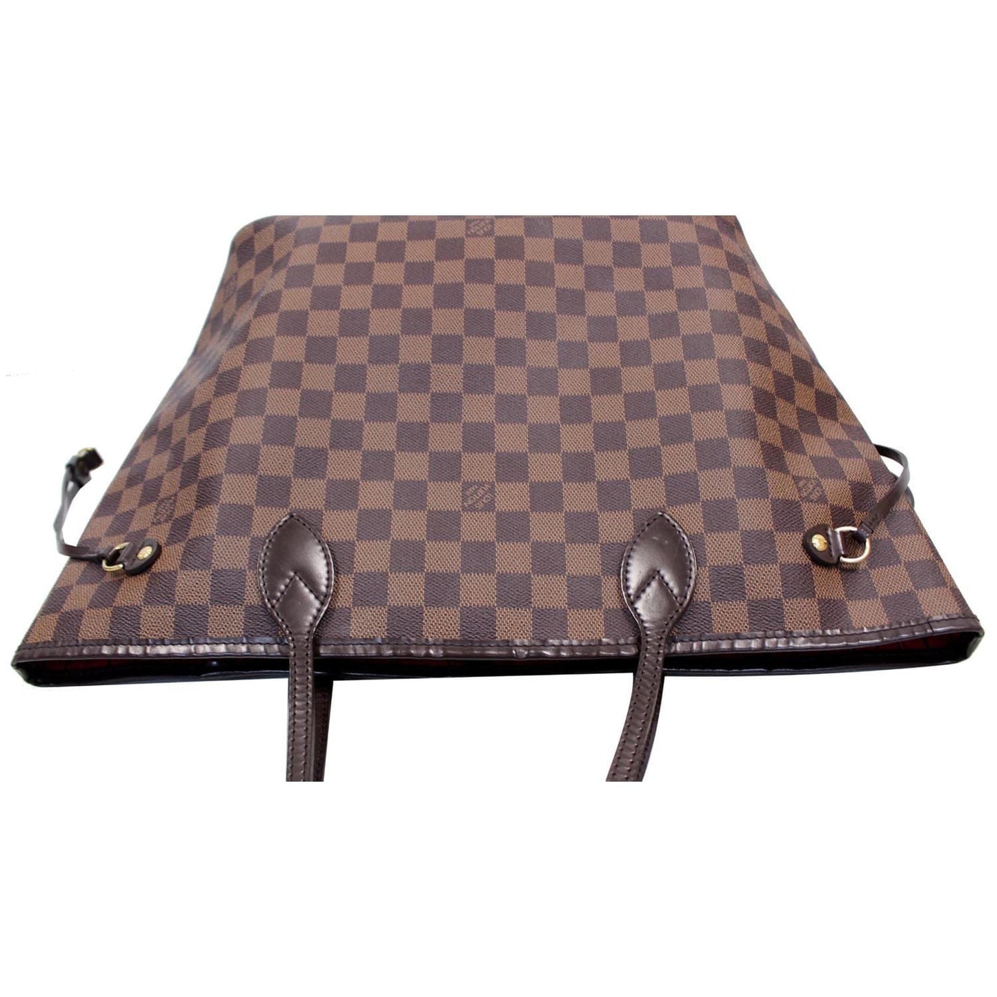 LOUIS VUITTON Neverfull MM Damier Ebene Tote Shoulder Bag Brown