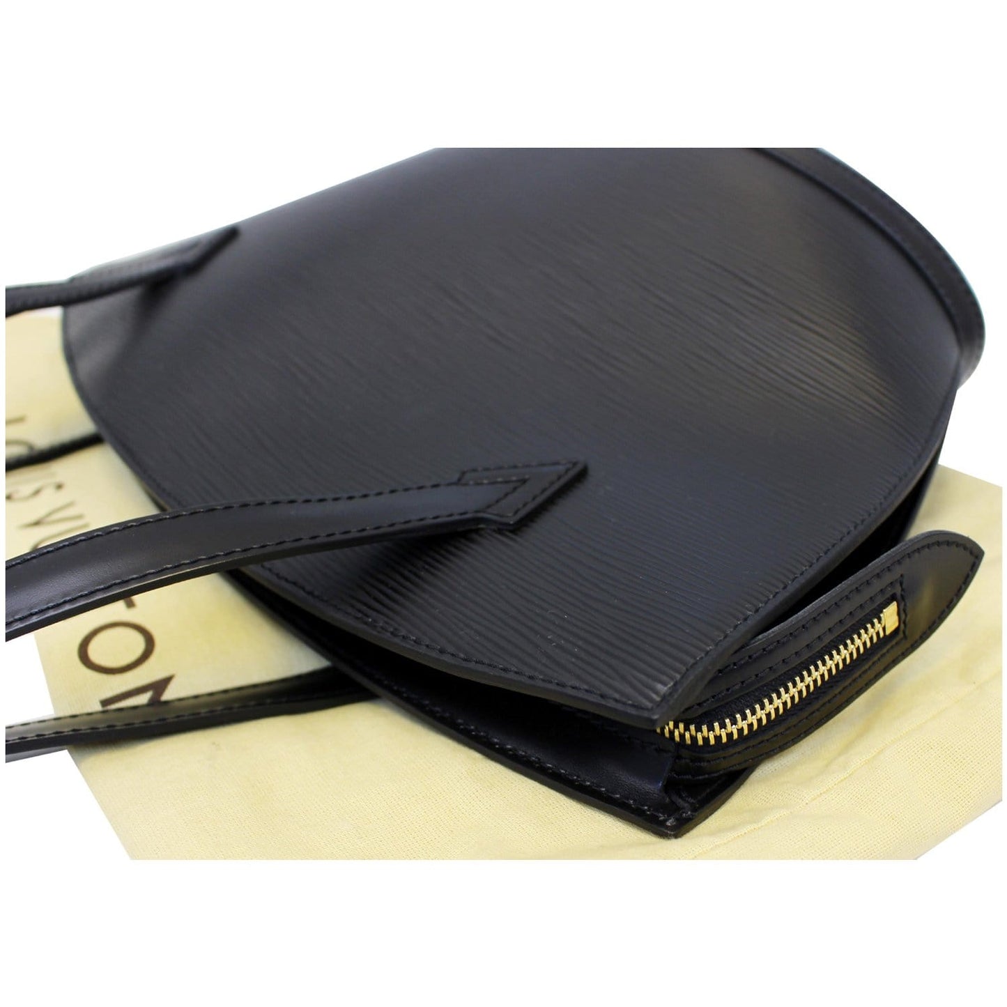 LOUIS VUITTON Saint Jacques Epi Leather Shoulder Bag Black