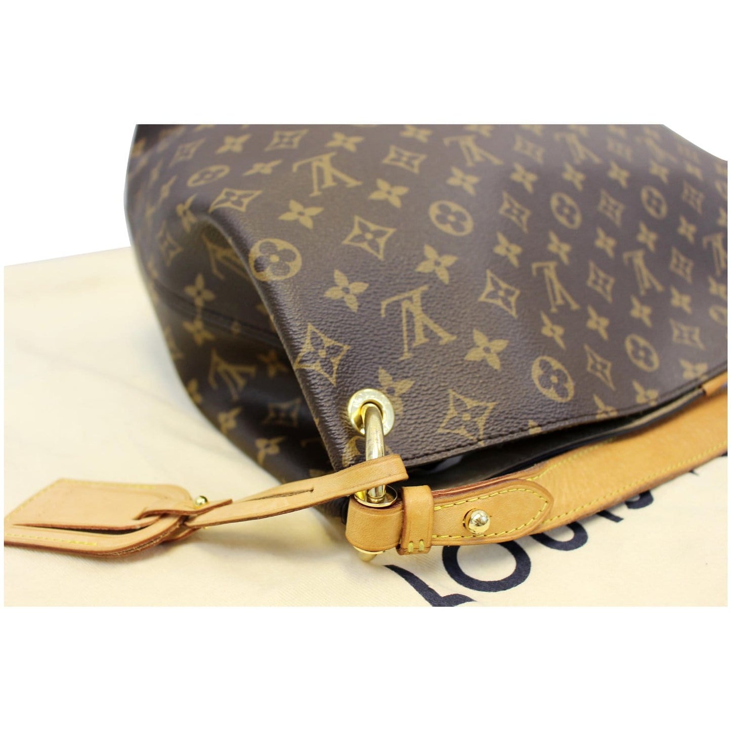 LOUIS VUITTON Graceful MM Monogram Canvas Shoulder Bag Brown