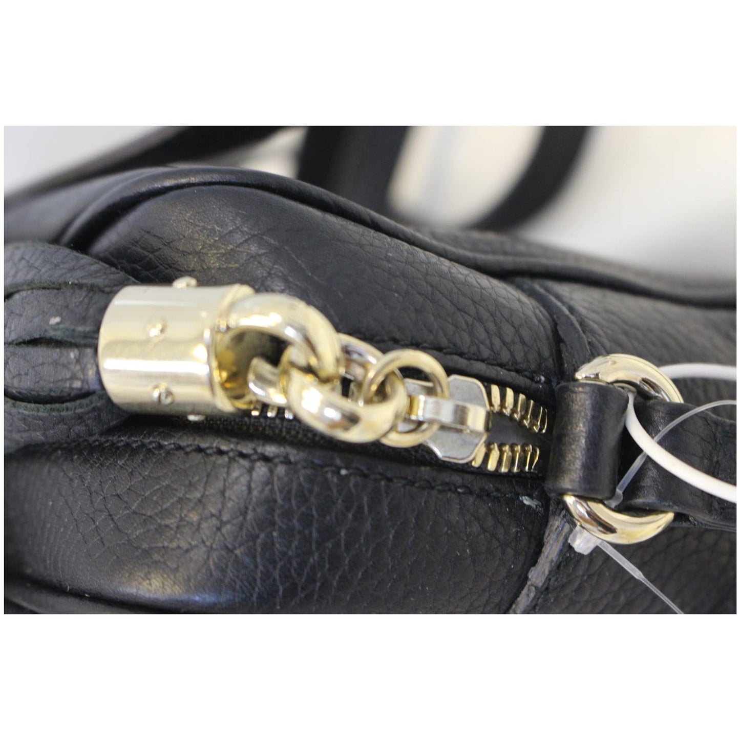 GUCCI Soho Disco Black Leather Crossbody Bag 308364