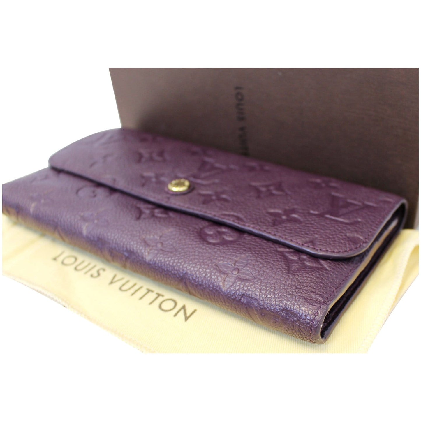 Louis Vuitton Empreinte Leather Trifold Wallet Purple
