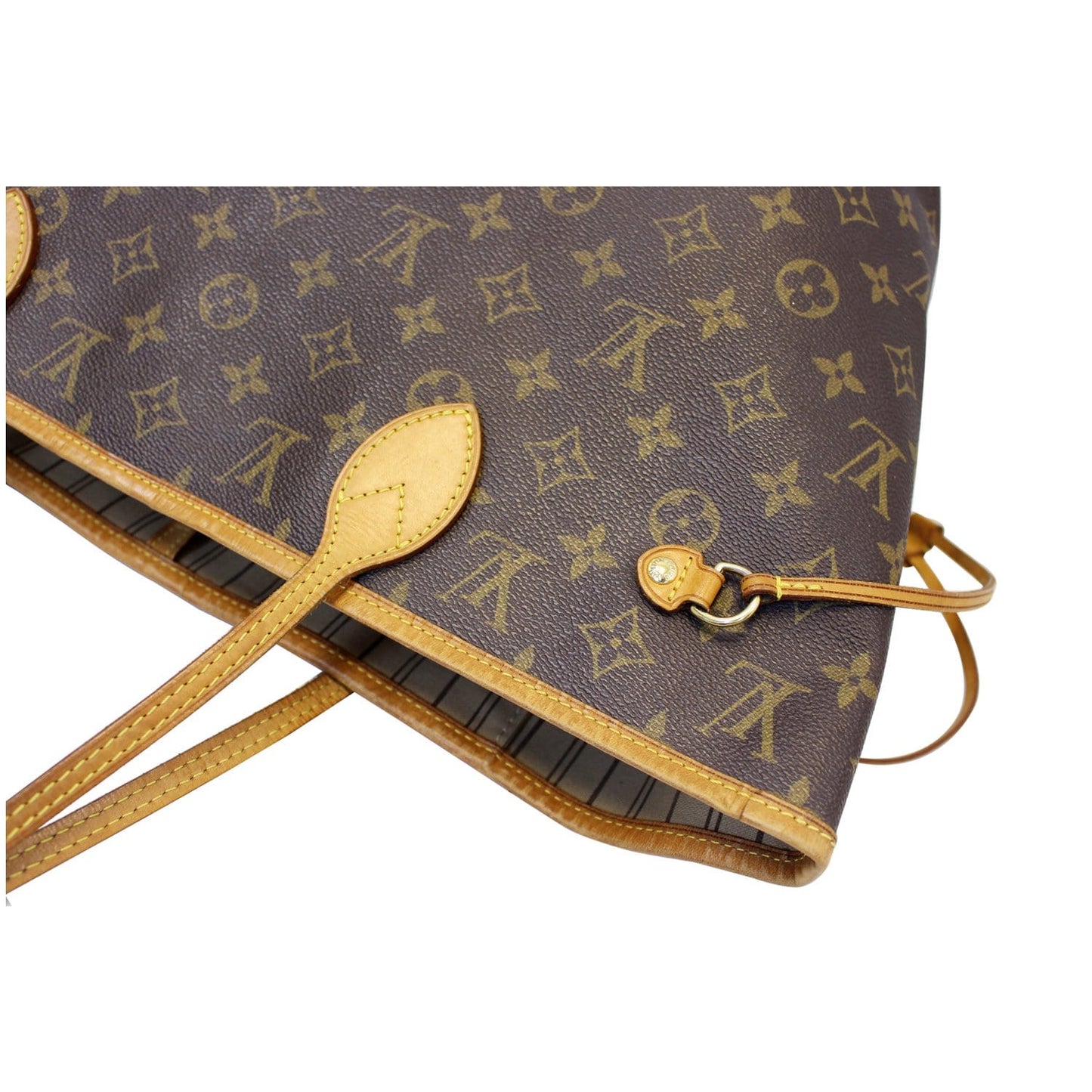 LOUIS VUITTON Neverfull MM Monogram Canvas Tote Shoulder Bag Brown