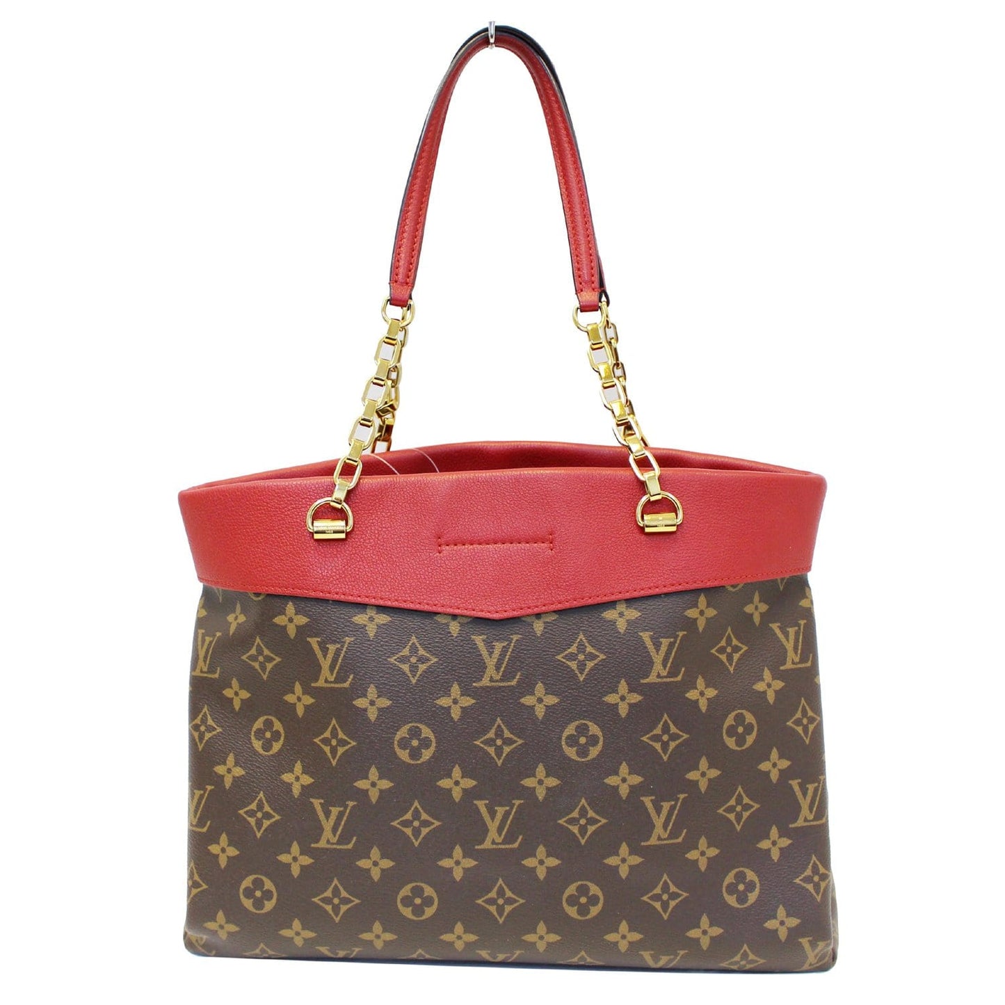 LOUIS VUITTON Pallas Chain Shopper Bag Monogram Canvas Cherry