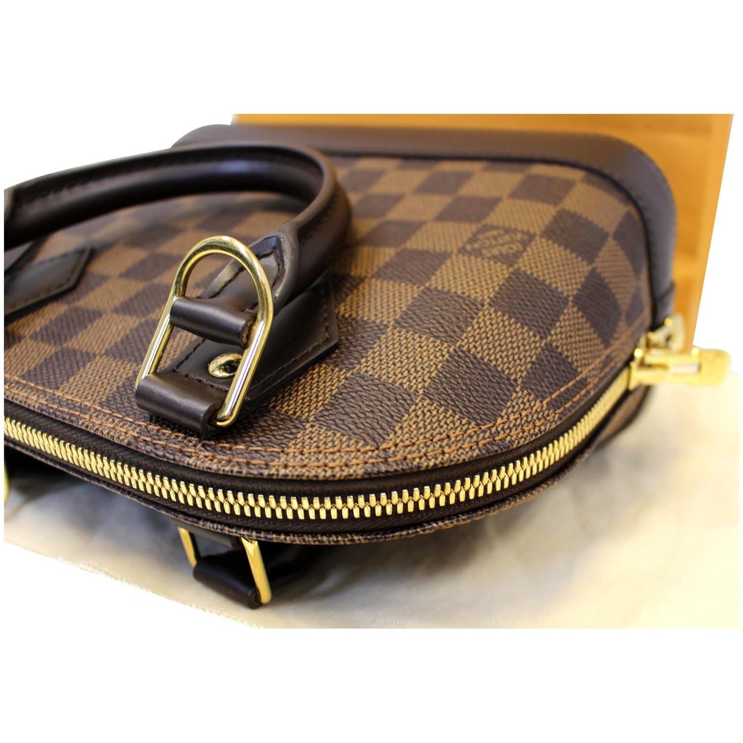 LOUIS VUITTON Alma BB Damier Ebene Satchel Crossbody Bag