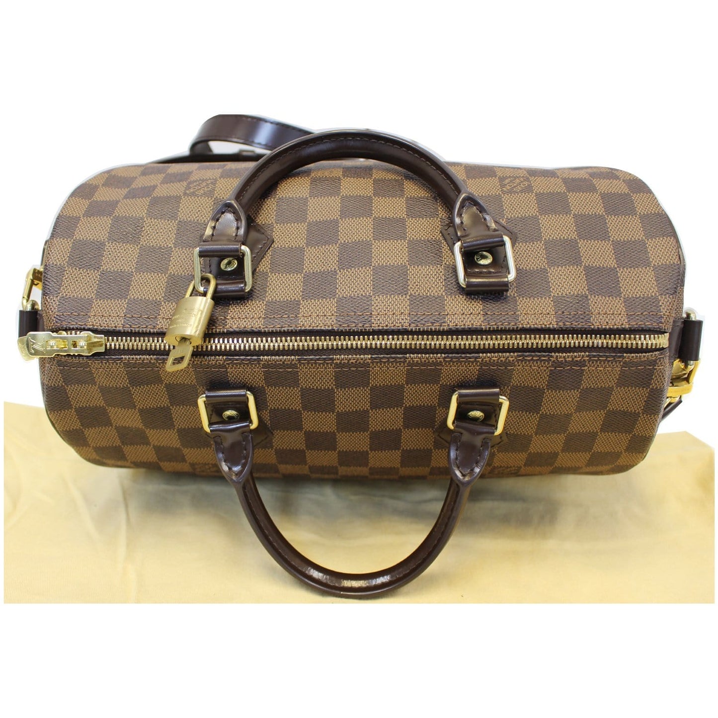 LOUIS VUITTON Speedy 30 Bandouliere Damier Ebene Shoulder Bag Brown