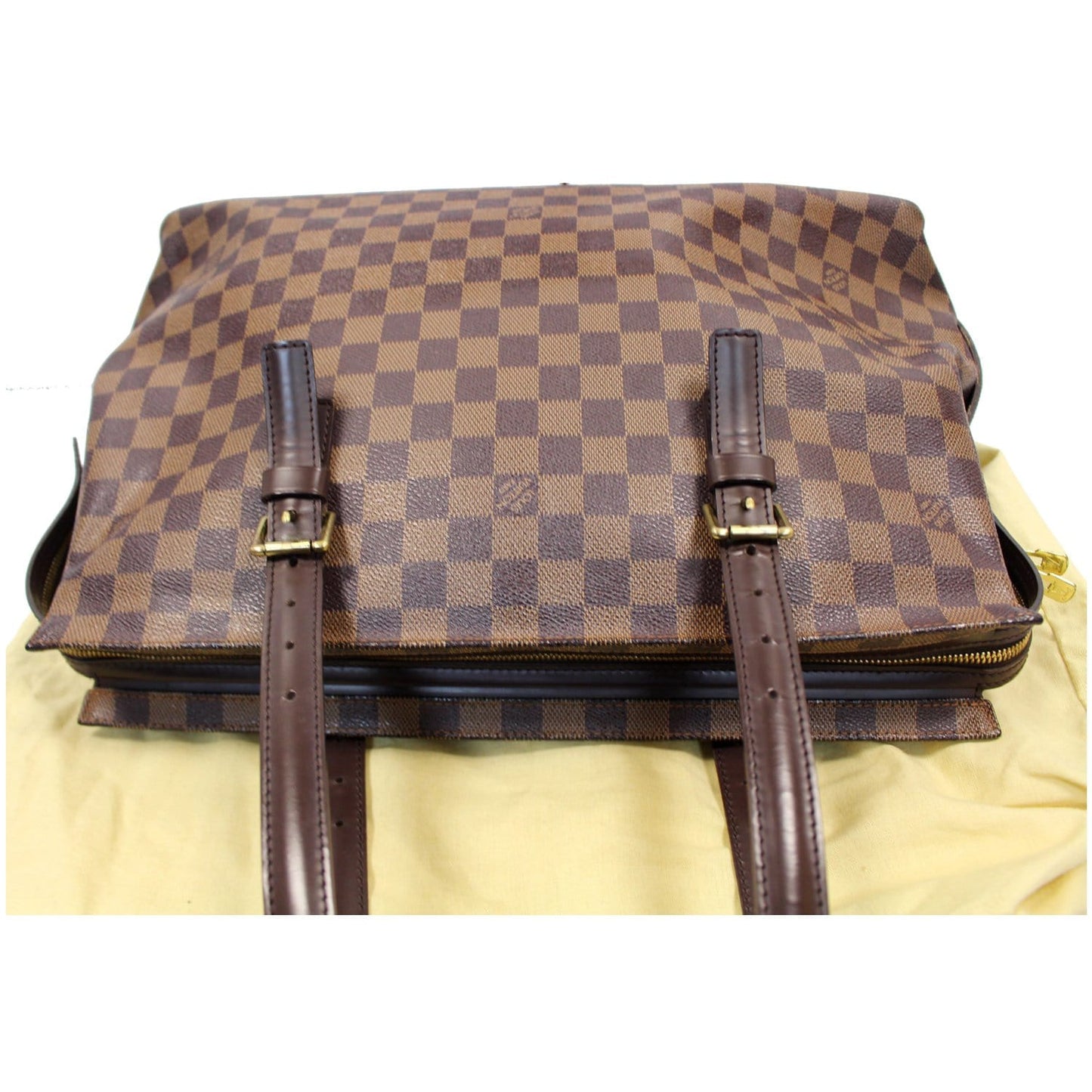 LOUIS VUITTON Chelsea Damier Ebene Shoulder Bag Brown