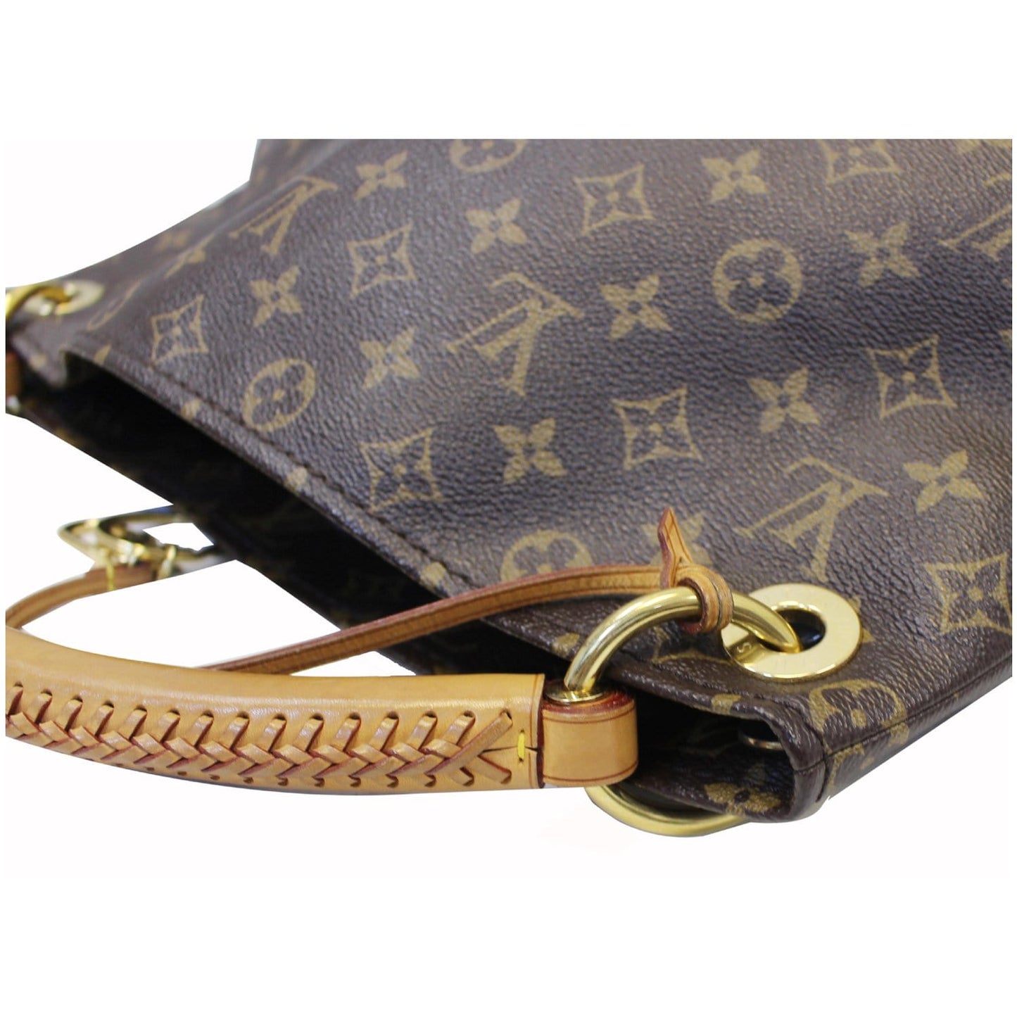 LOUIS VUITTON Artsy MM Monogram Canvas Shoulder Bag Brown