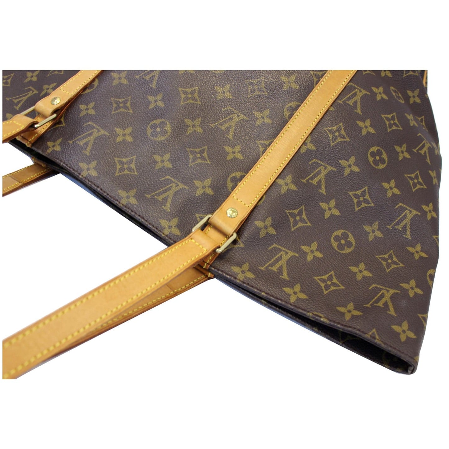 LOUIS VUITTON Sac Shopping Monogram Canvas Tote Bag Brown
