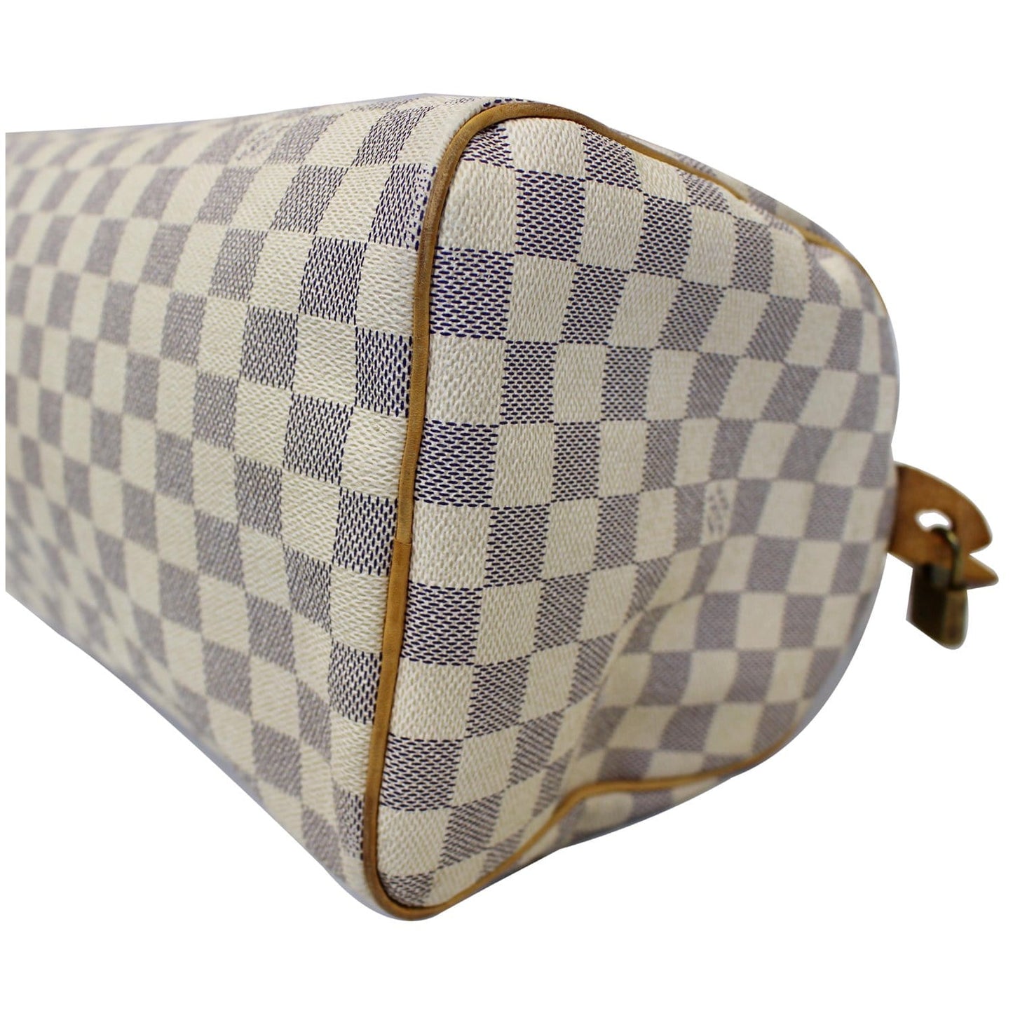 LOUIS VUITTON Speedy 30 Damier Azur Satchel Handbag White