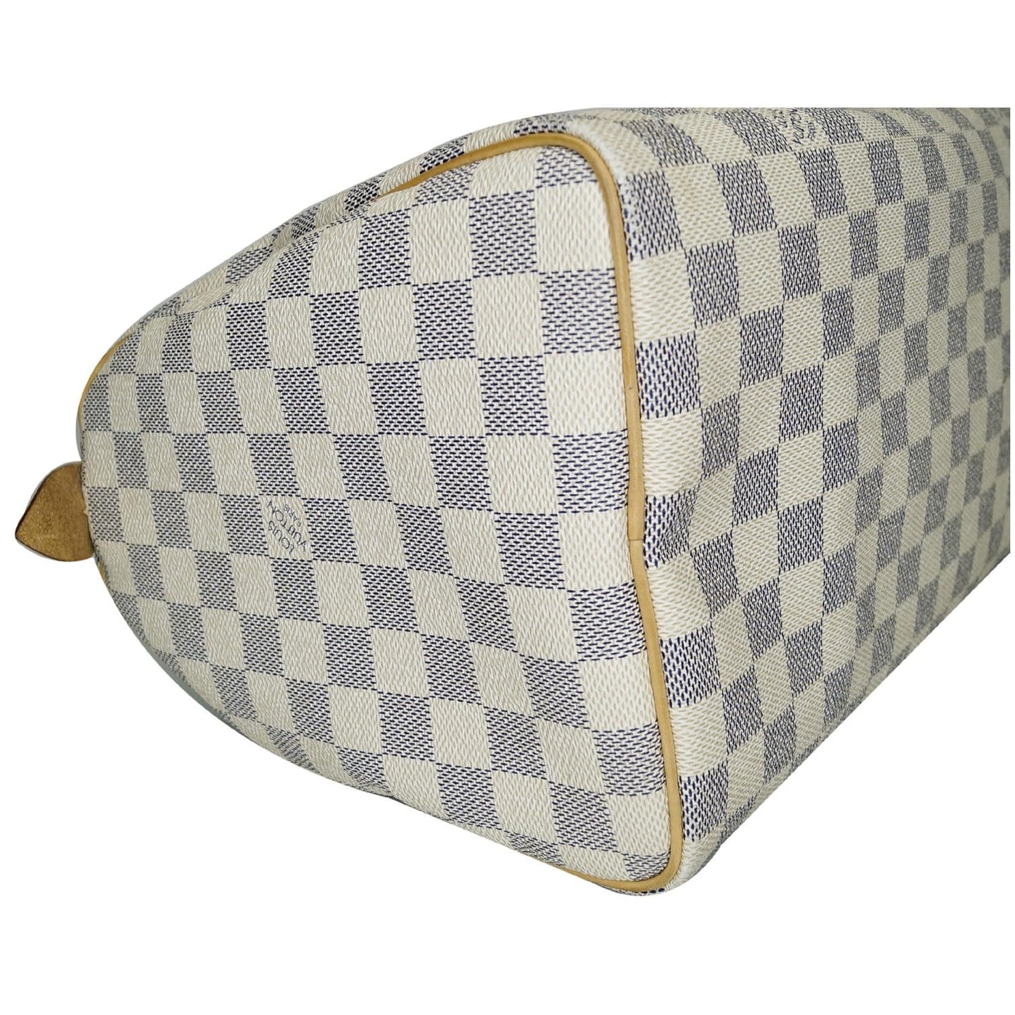 LOUIS VUITTON Speedy 30 Damier Azur Satchel Bag White