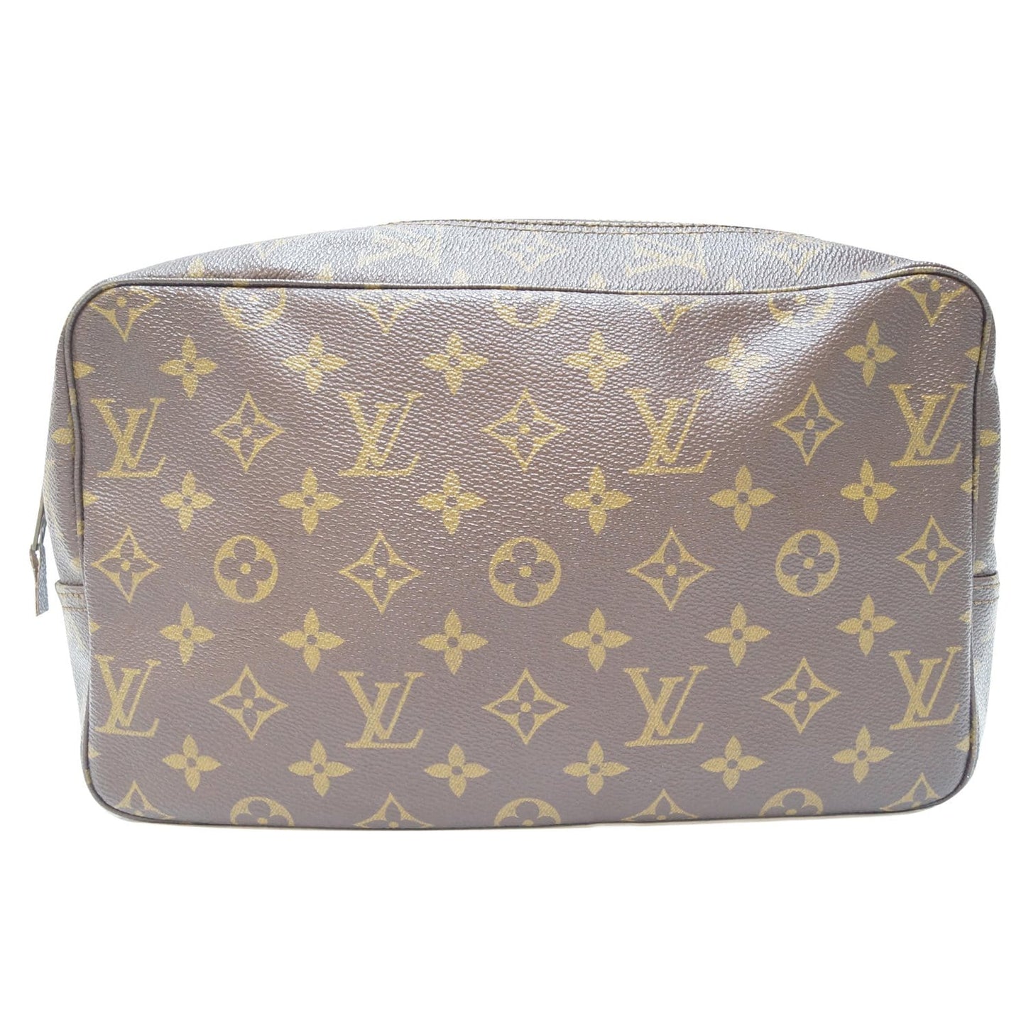 LOUIS VUITTON Trousse Toilette 28 Monogram Canvas Cosmetic Pouch Brown