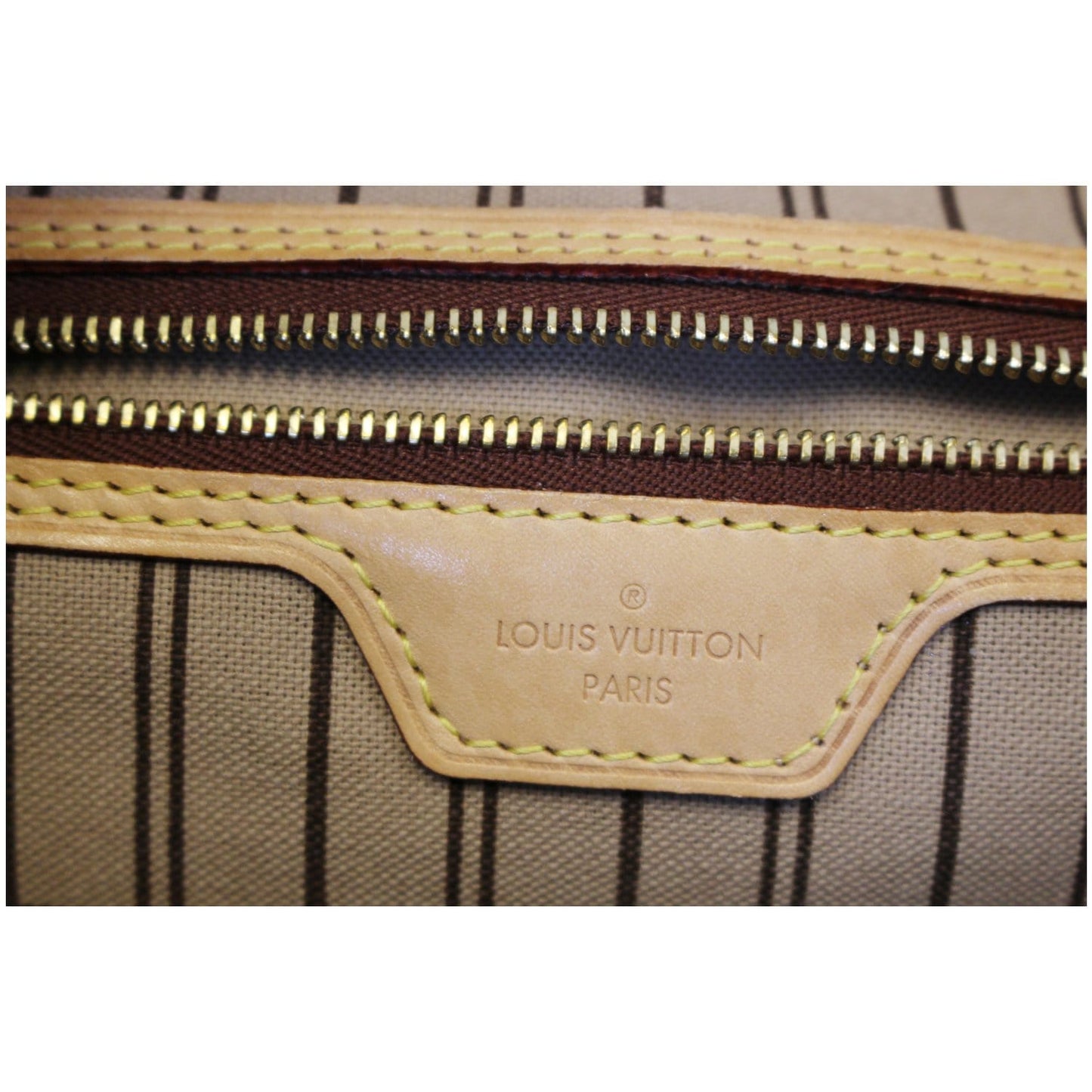 LOUIS VUITTON Neverfull MM Monogram Canvas Tote Shoulder Bag Brown