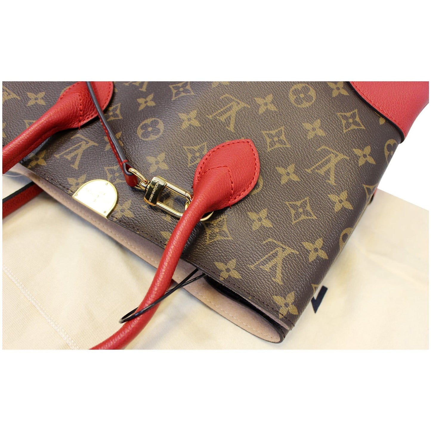 LOUIS VUITTON Flandrin Monogram Canvas Tote Shoulder Bag Cherry - 15% OFF