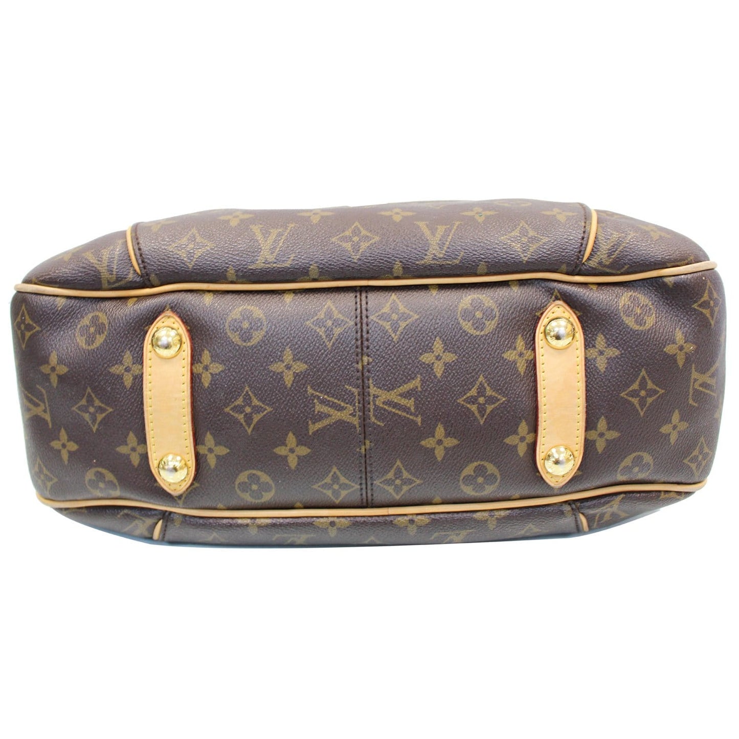 LOUIS VUITTON Galliera PM Monogram Canvas Shoulder Tote Bag Brown