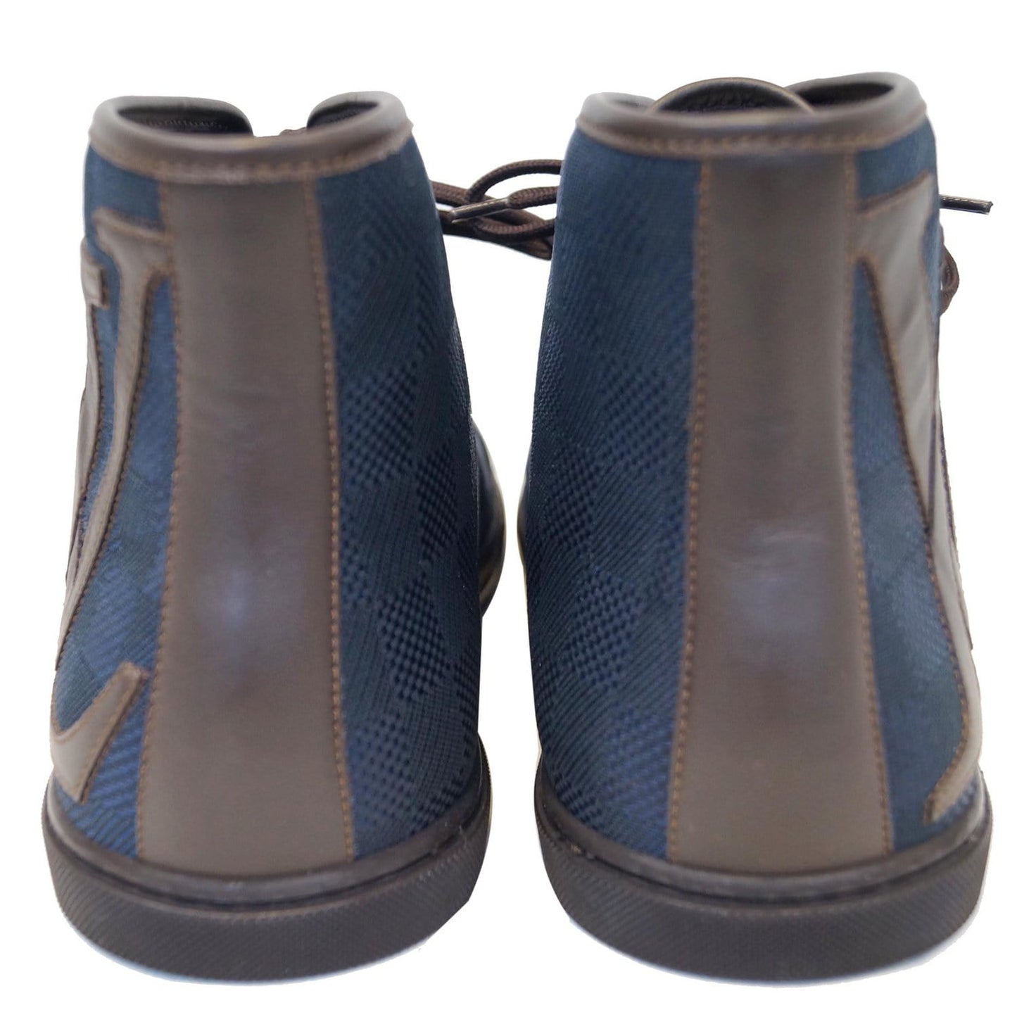LOUIS VUITTON High Top Damier Geant Sneakers Navy US 13