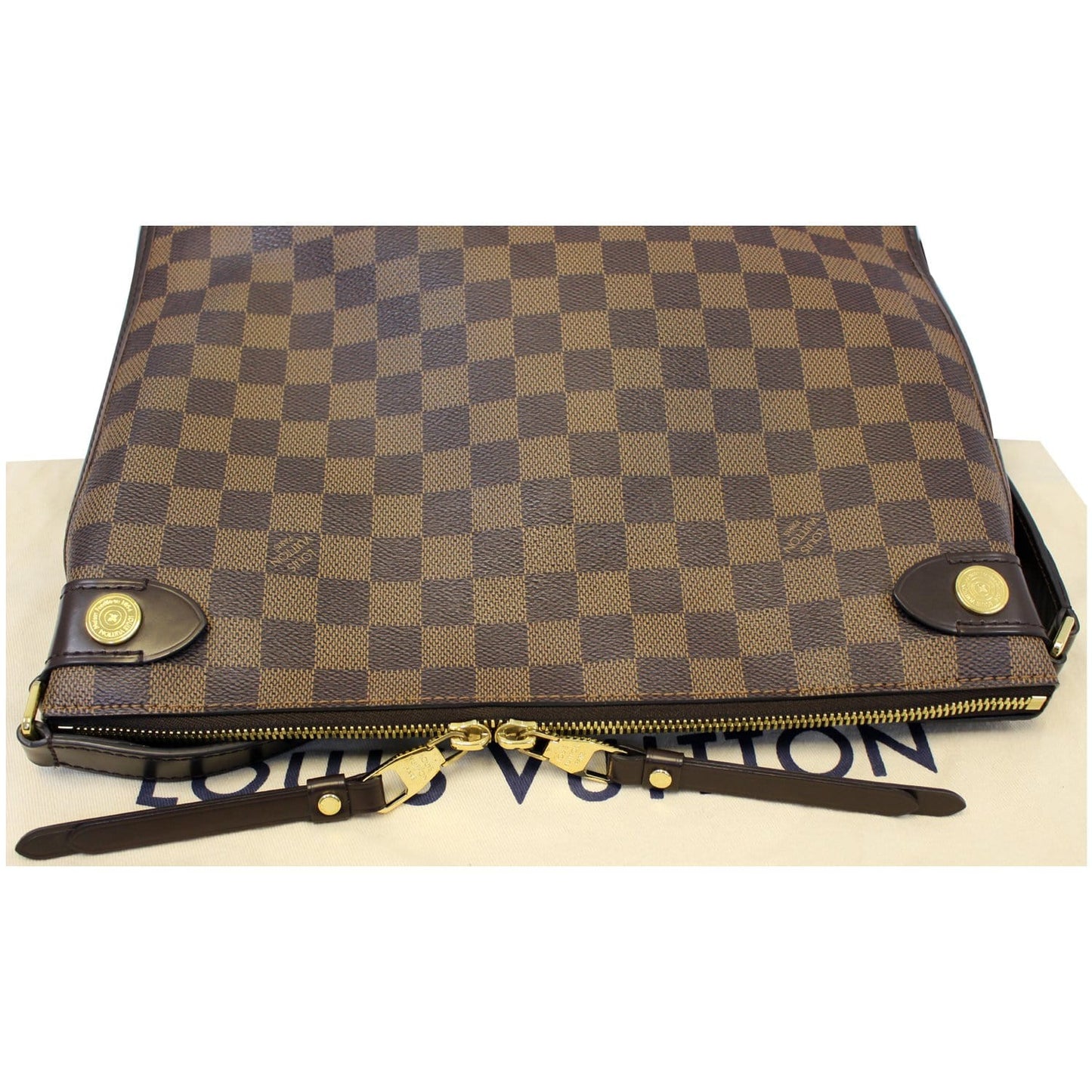 LOUIS VUITTON Duomo Damier Ebene Crossbody Bag Brown