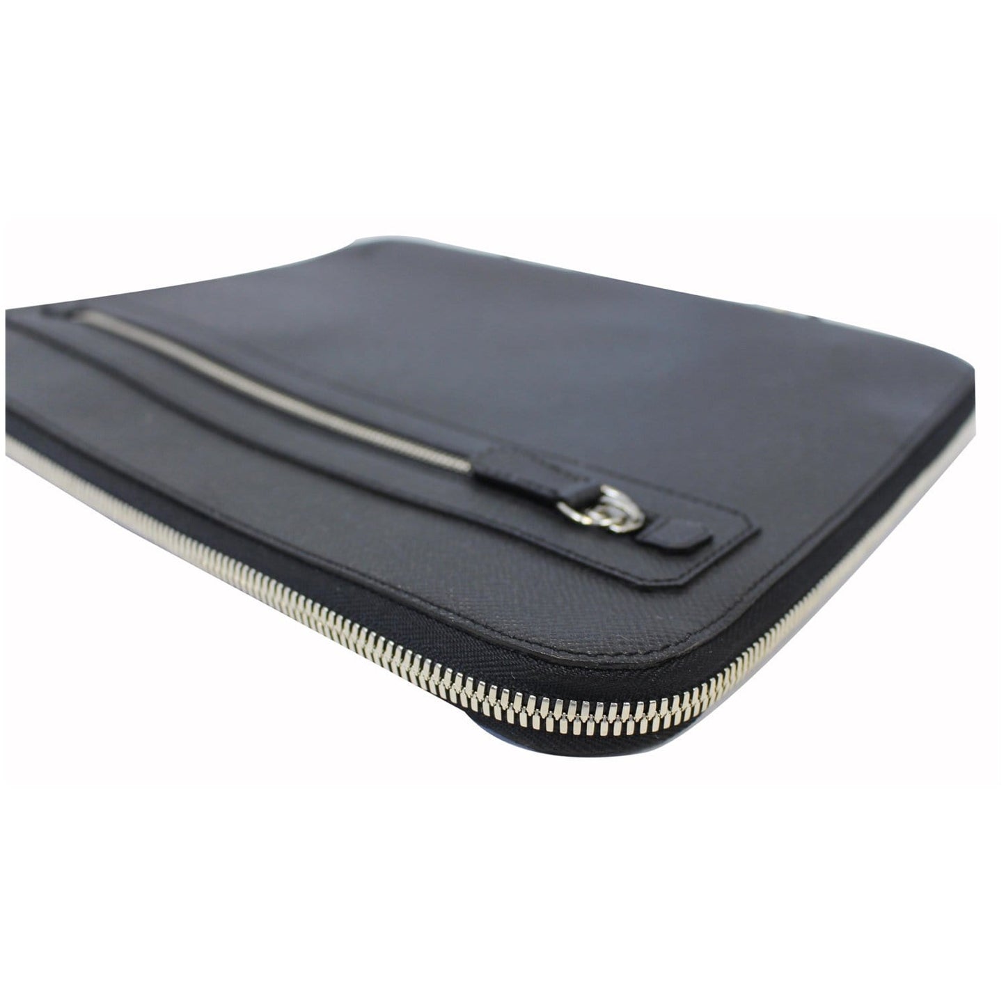 LOUIS VUITTON Vladimir Taiga Leather Document Clutch Bag Grey