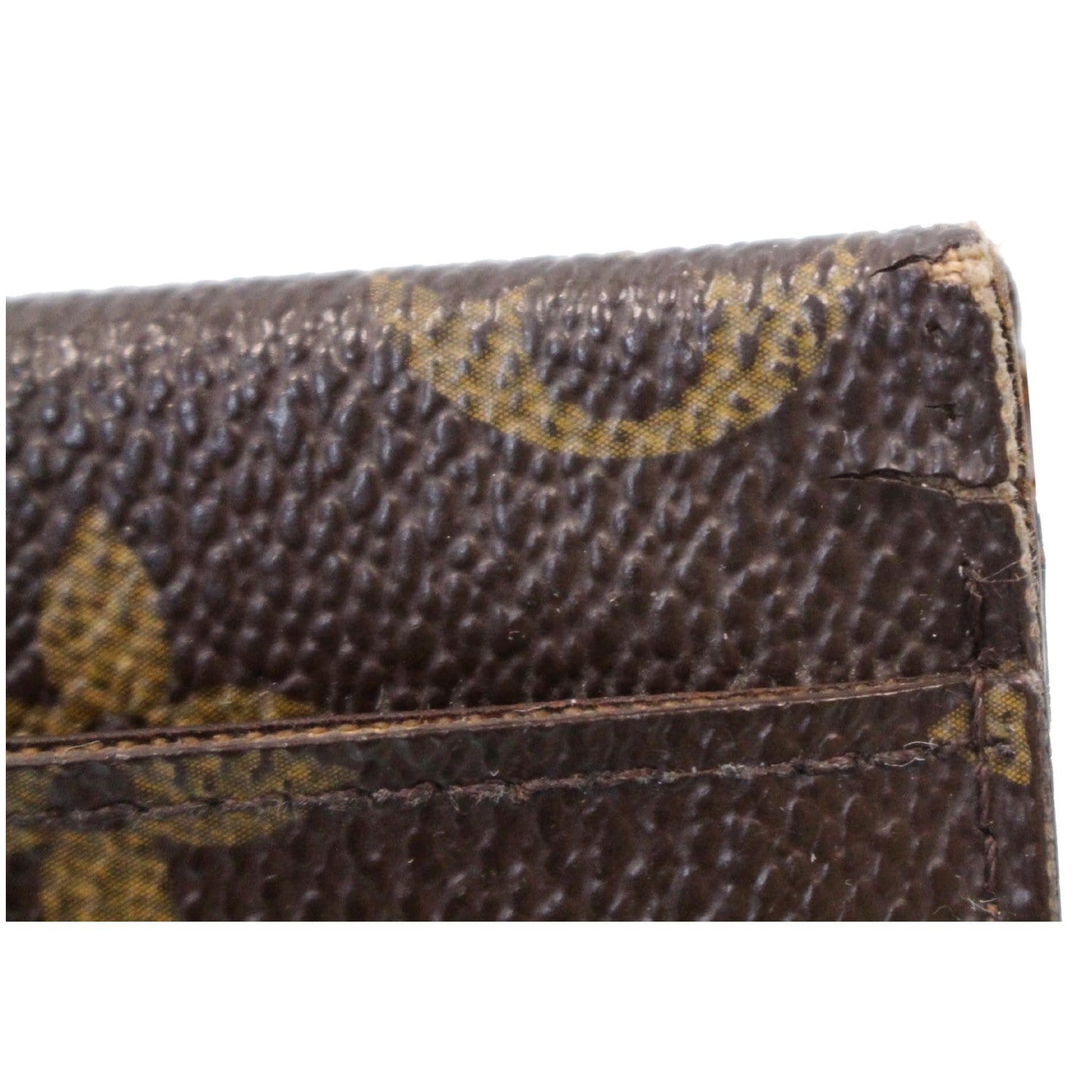 LOUIS VUITTON Pocket Organizer Monogram Canvas Wallet Brown