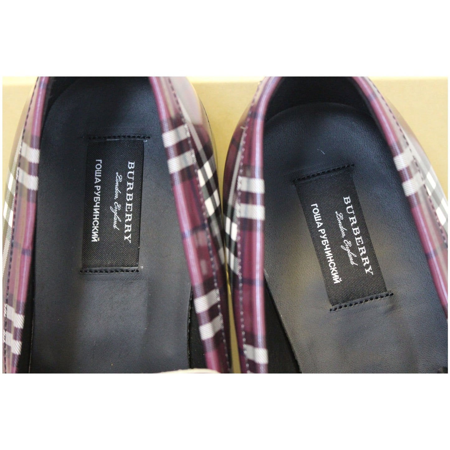 BURBERRY Gosha X Burberry Check Leather Loafers US 9 - 25% OFF