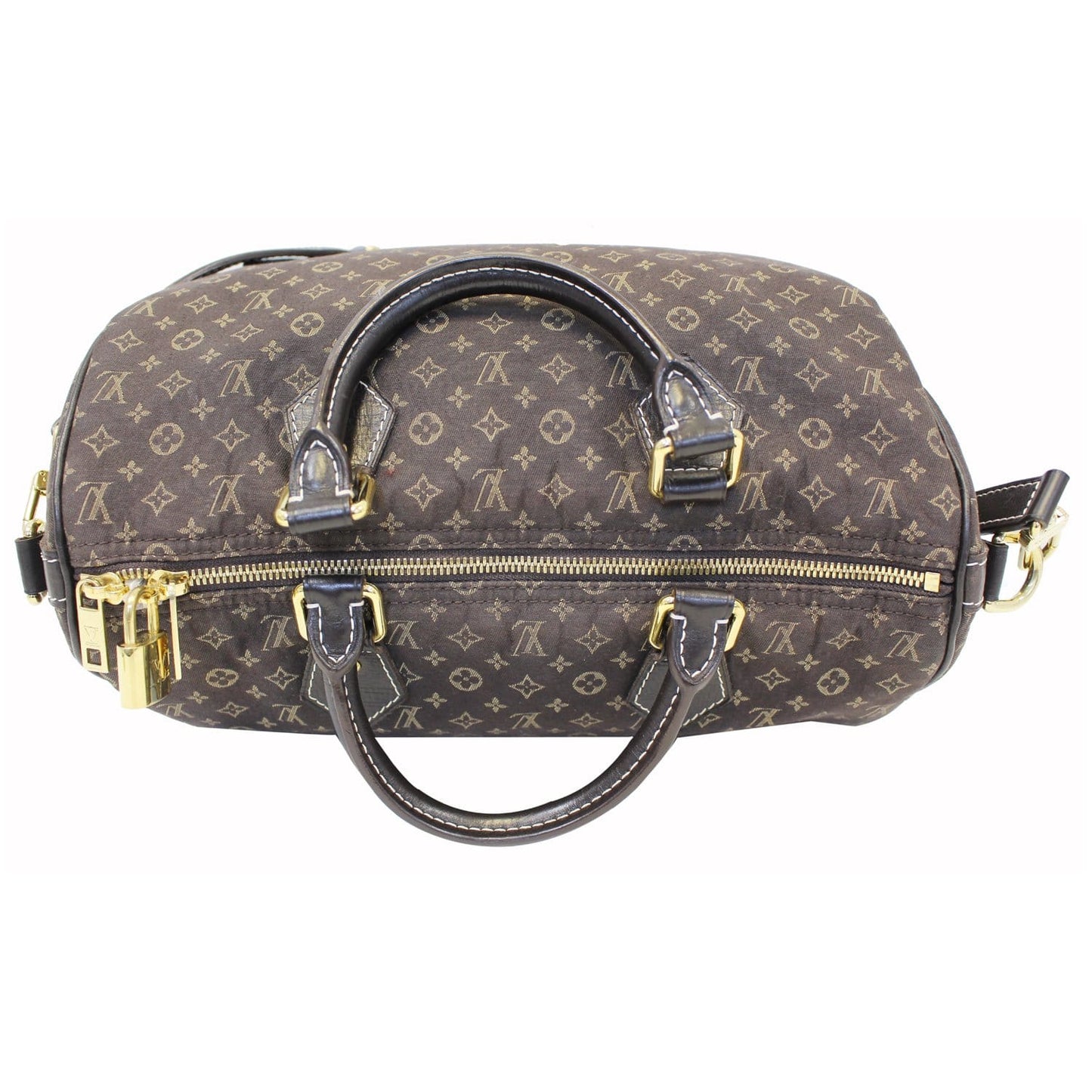 LOUIS VUITTON Speedy 30 Bandouliere Monogram Idylle Shoulder Bag Fusain
