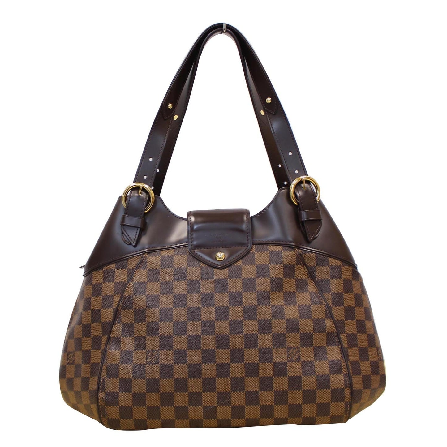 LOUIS VUITTON Sistina GM Damier Ebene Shoulder Bag Brown