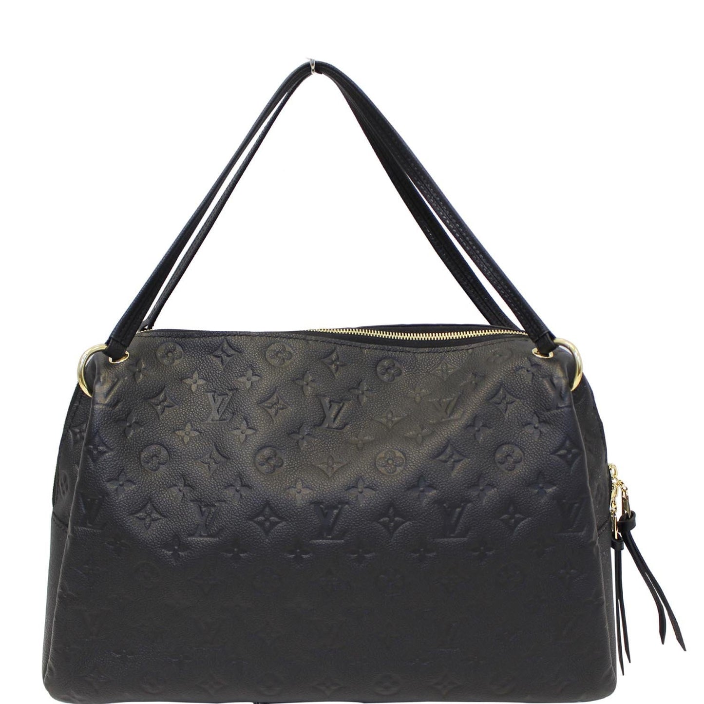 LOUIS VUITTON Ponthieu MM Monogram Empreinte Leather Shoulder Bag Black