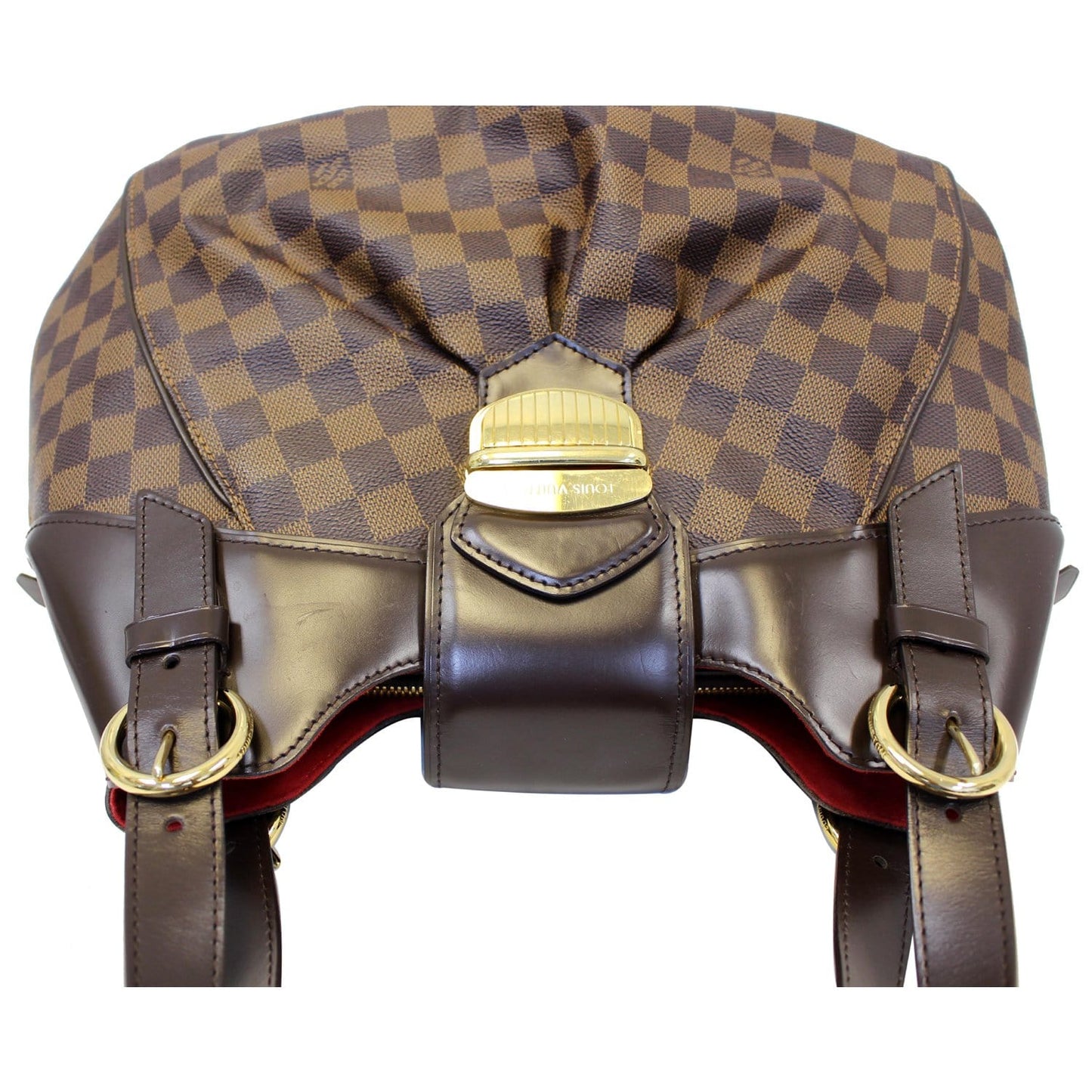 LOUIS VUITTON Sistina MM Damier Ebene Shoulder Bag Brown