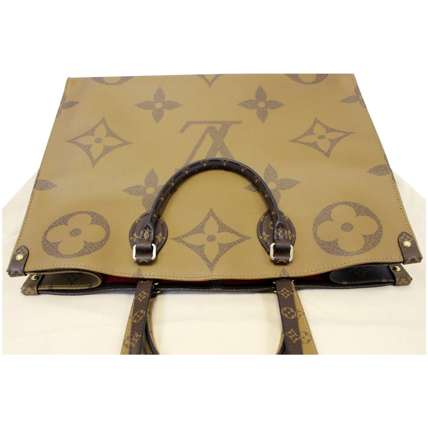LOUIS VUITTON Onthego Reverse Monogram Giant Canvas Shoulder Bag Brown