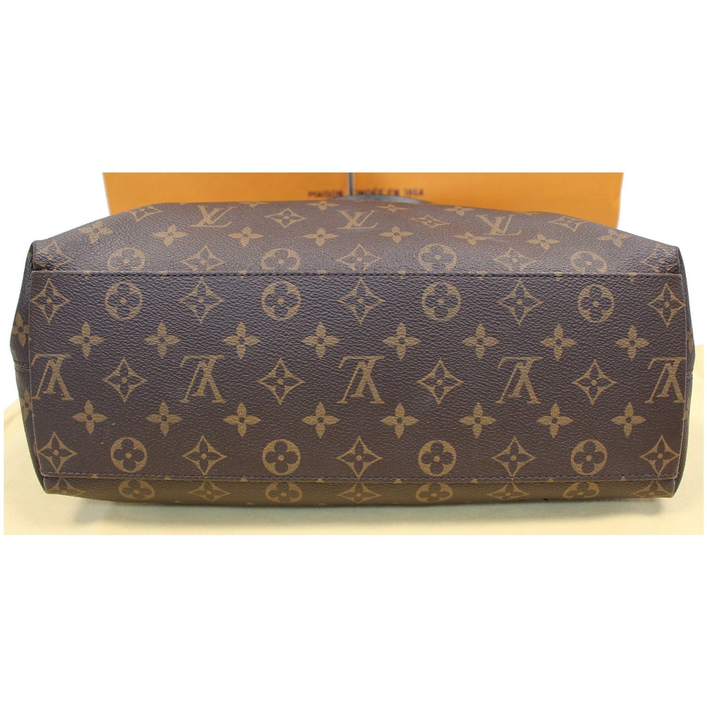 LOUIS VUITTON Tuileries Monogram Canvas Hobo Bag Black