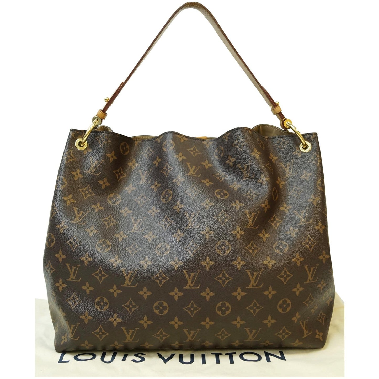 LOUIS VUITTON Graceful MM Monogram Canvas Shoulder Bag Brown