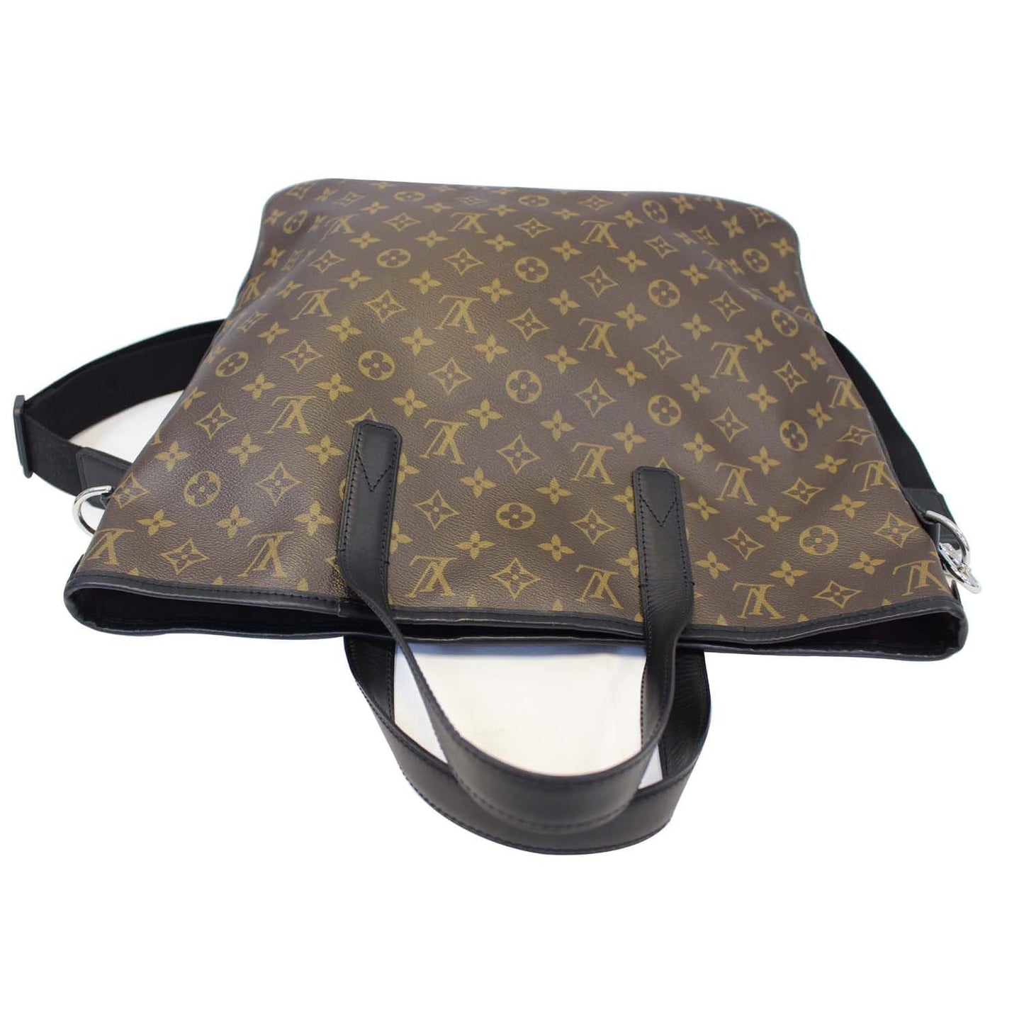 LOUIS VUITTON Davis Monogram Macassar Canvas Tote Shoulder Bag Brown