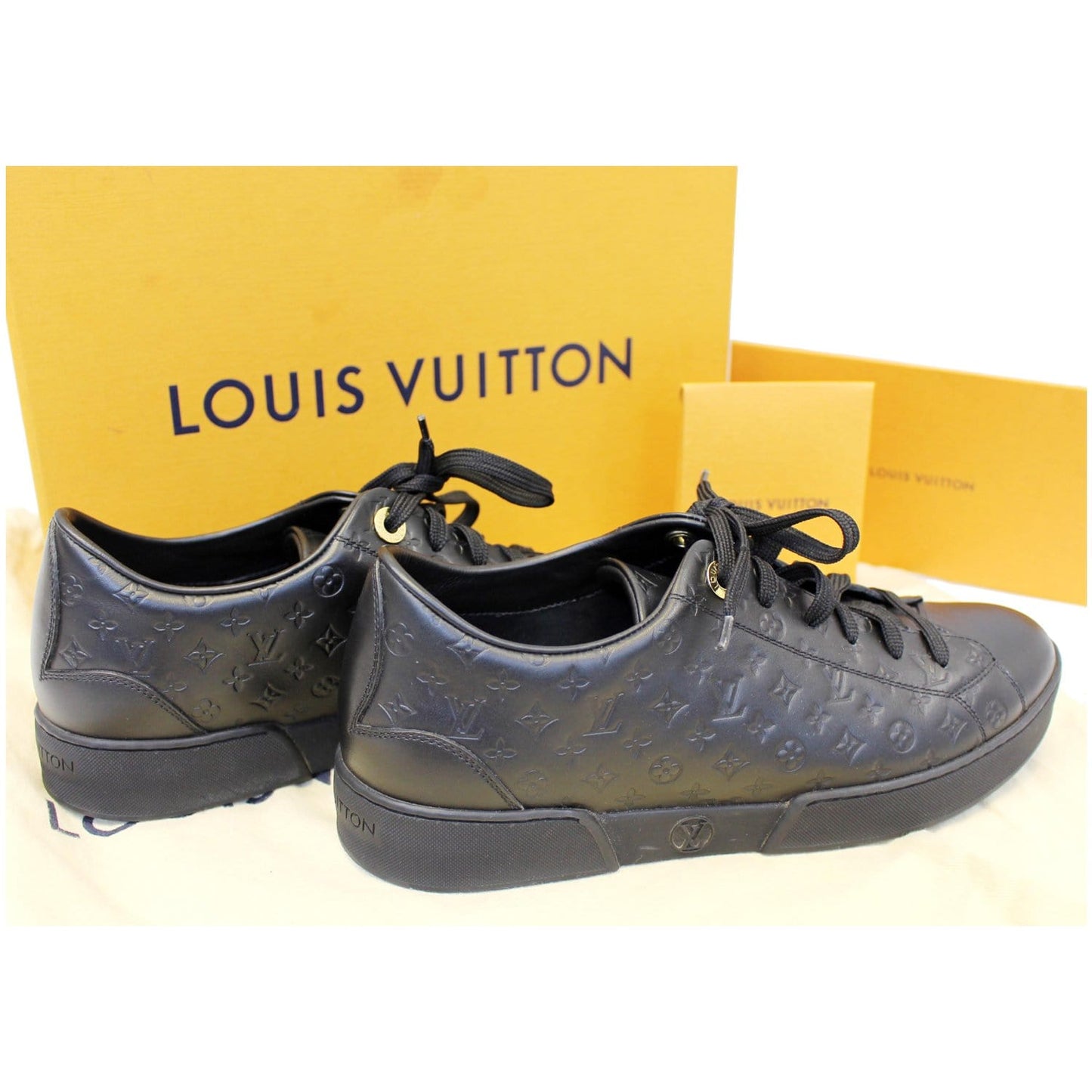 LOUIS VUITTON Black Monogram Empreinte Stellar Sneaker Size US 7 - Last Call