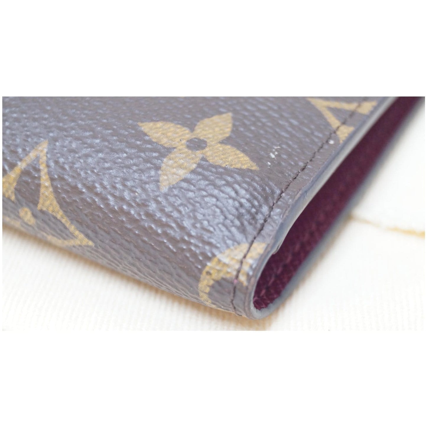LOUIS VUITTON Adele Monogram Canvas Compact Wallet Brown