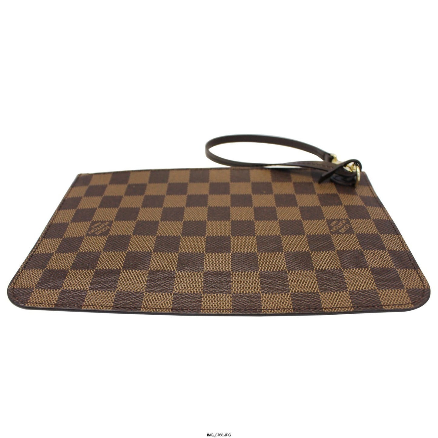 LOUIS VUITTON Pochette Wristlet Pouch Damier Ebene Neverfull MM