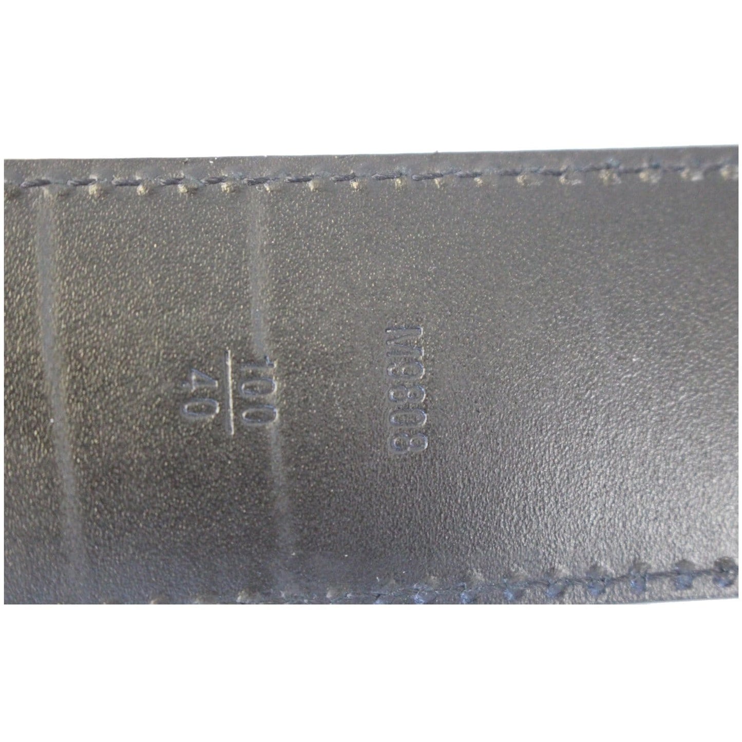 LOUIS VUITTON Damier Ebene LV Initials Belt Black