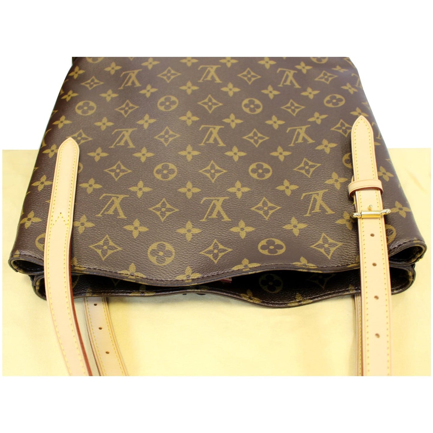 LOUIS VUITTON Voltaire Monogram Canvas Shoulder Bag Brown