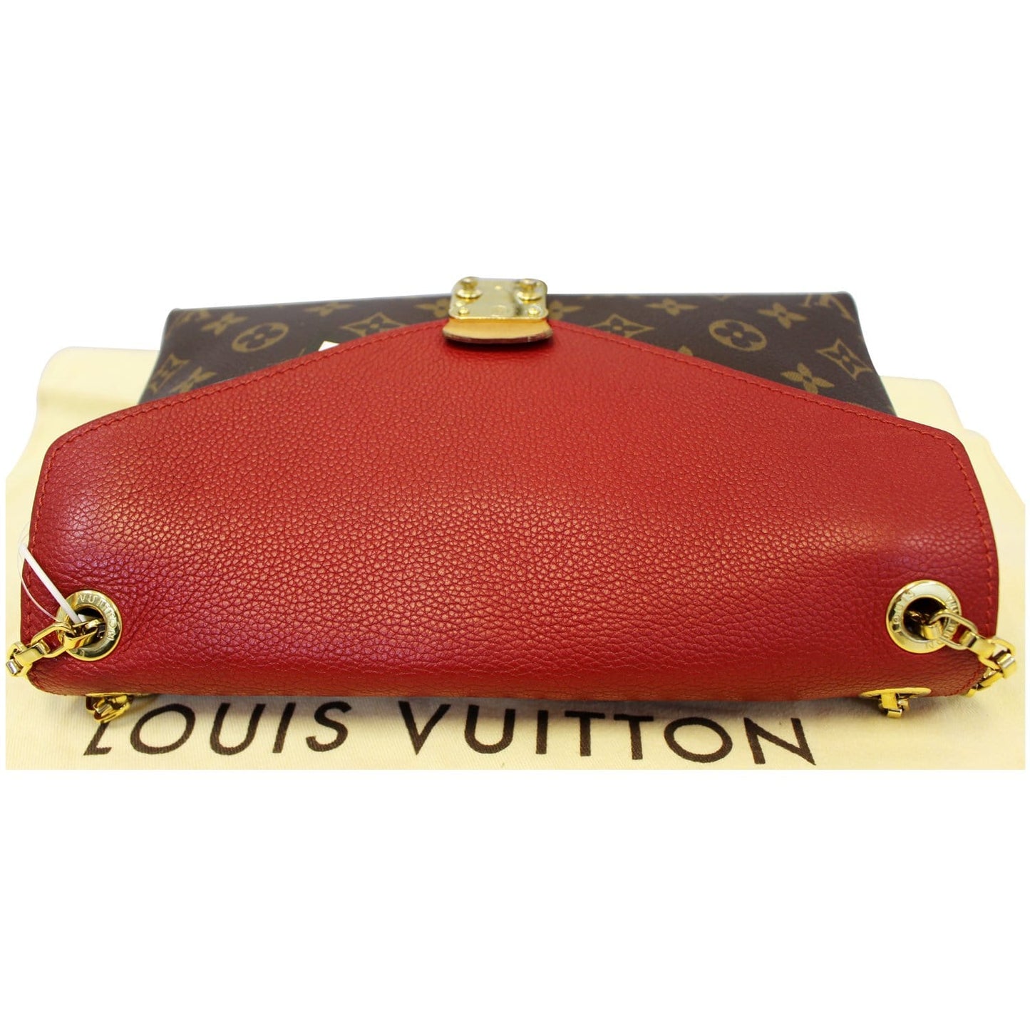 LOUIS VUITTON Monogram Canvas Pallas Chain Crossbody Bag Cherry