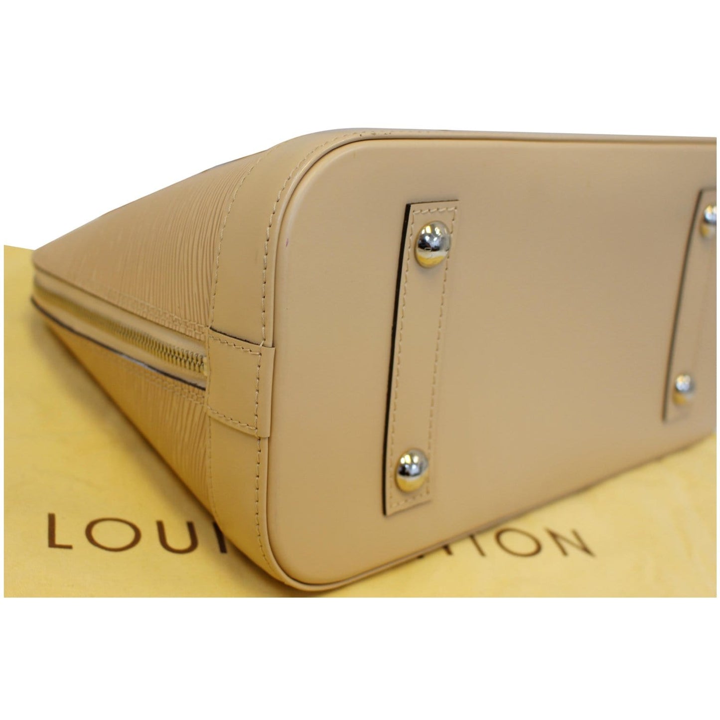 Louis Vuitton Alma Epi Leather Satchel Bag Beige - 25% OFF