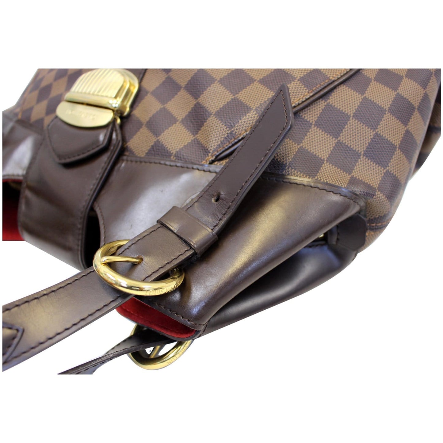 LOUIS VUITTON Sistina GM Damier Ebene Shoulder Handbag Brown