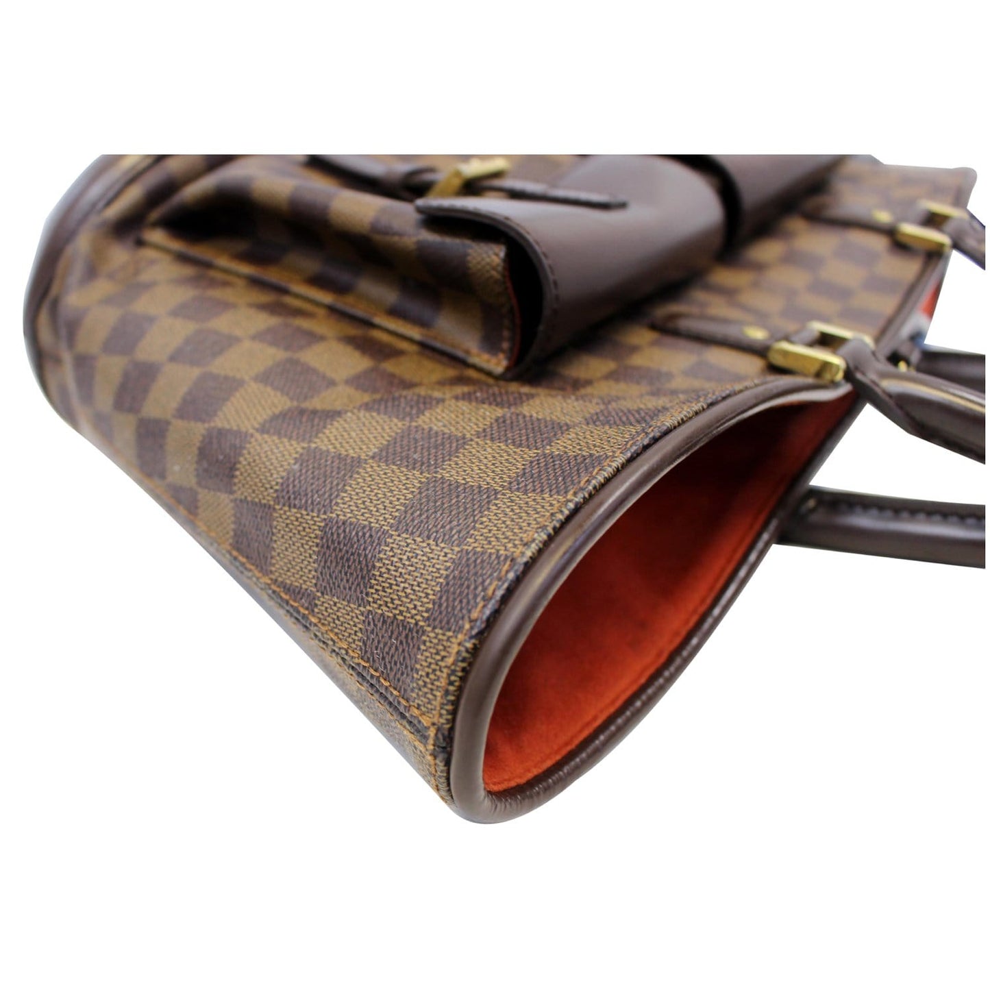 LOUIS VUITTON Manosque GM Damier Ebene Shoulder Bag Brown