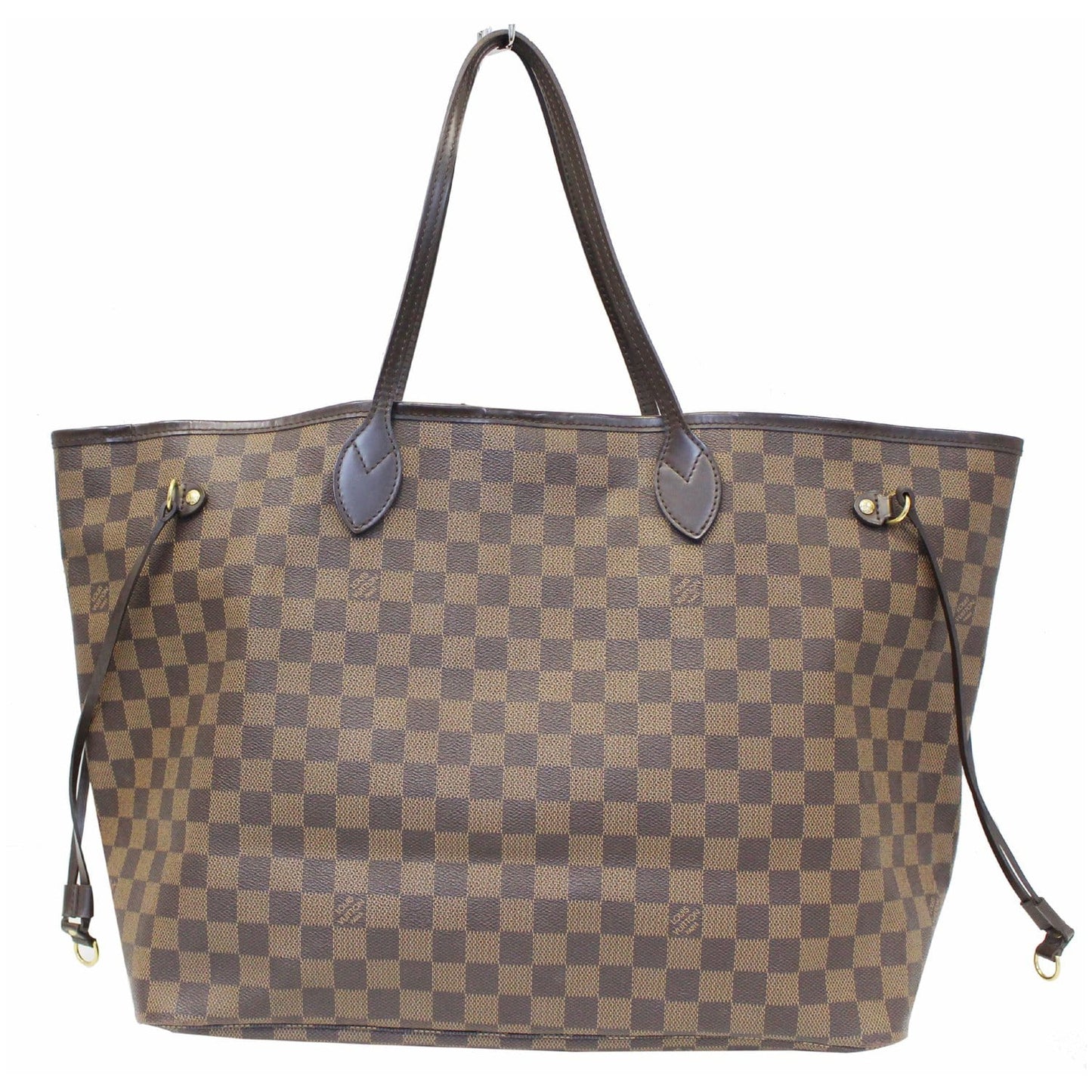 LOUIS VUITTON Neverfull GM Damier Ebene Tote Shoulder Bag Brown