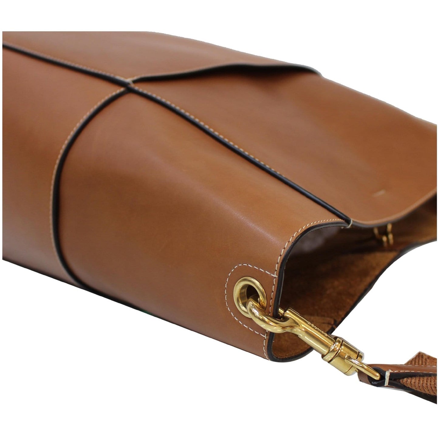 CELINE Sangle Bucket Soft Grained Calfskin Tote Bag Tan