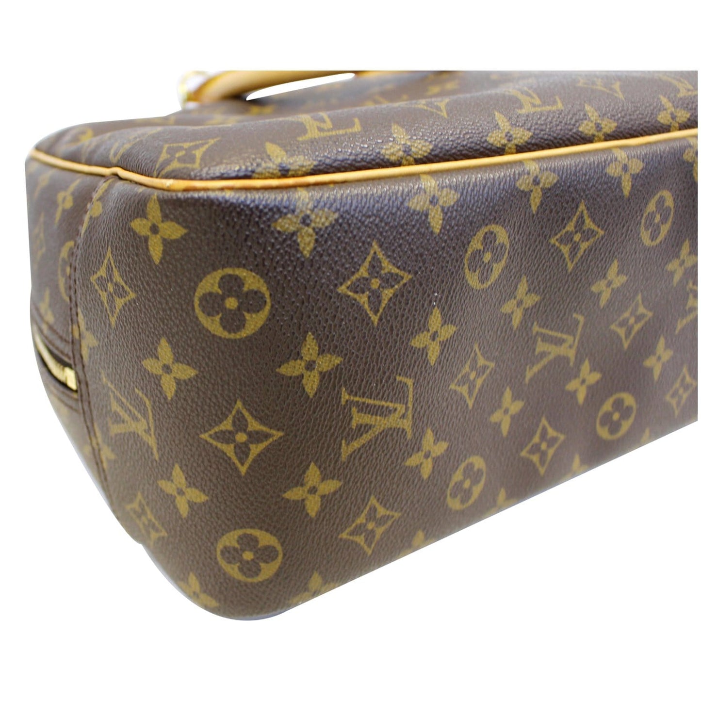 LOUIS VUITTON Deauville Monogram Canvas Boston Satchel Bag Brown - 15% OFF