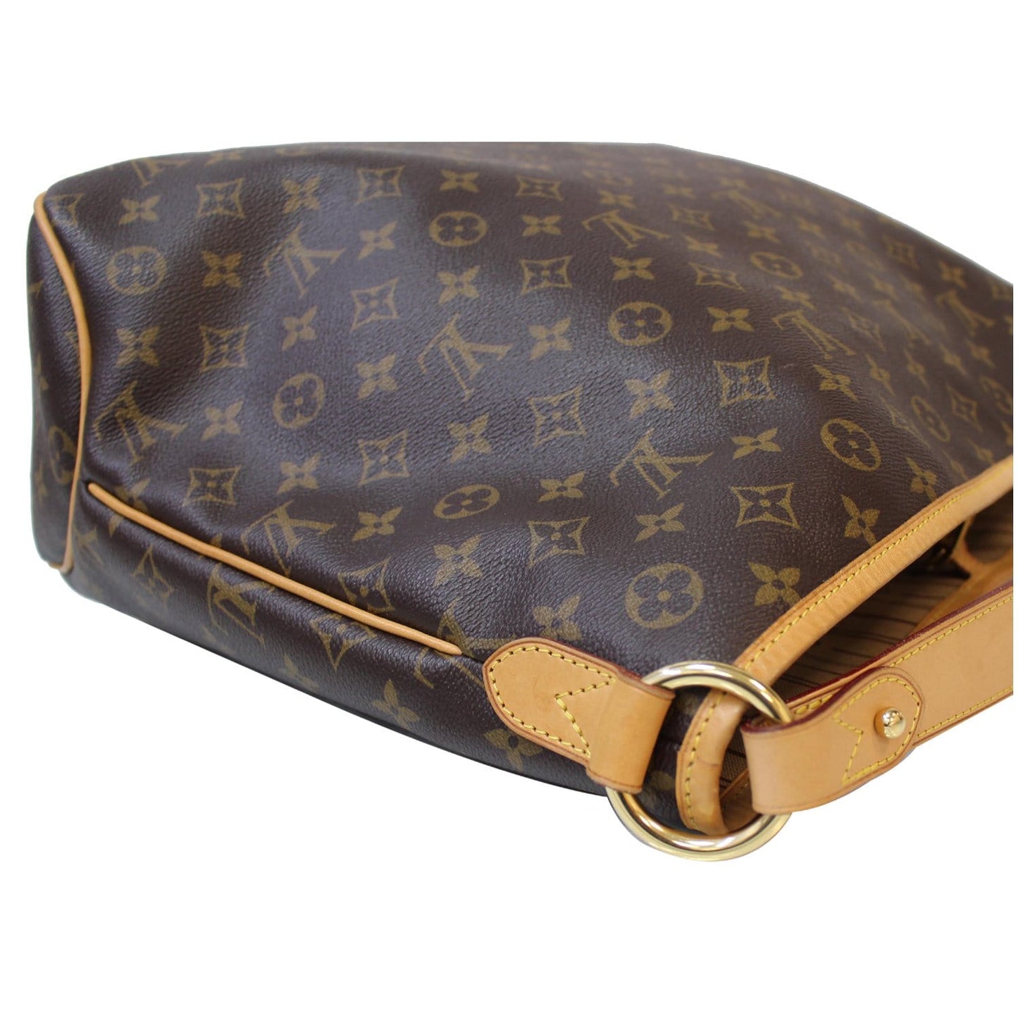 LOUIS VUITTON Delightful MM Monogram Canvas Shoulder Bag Brown