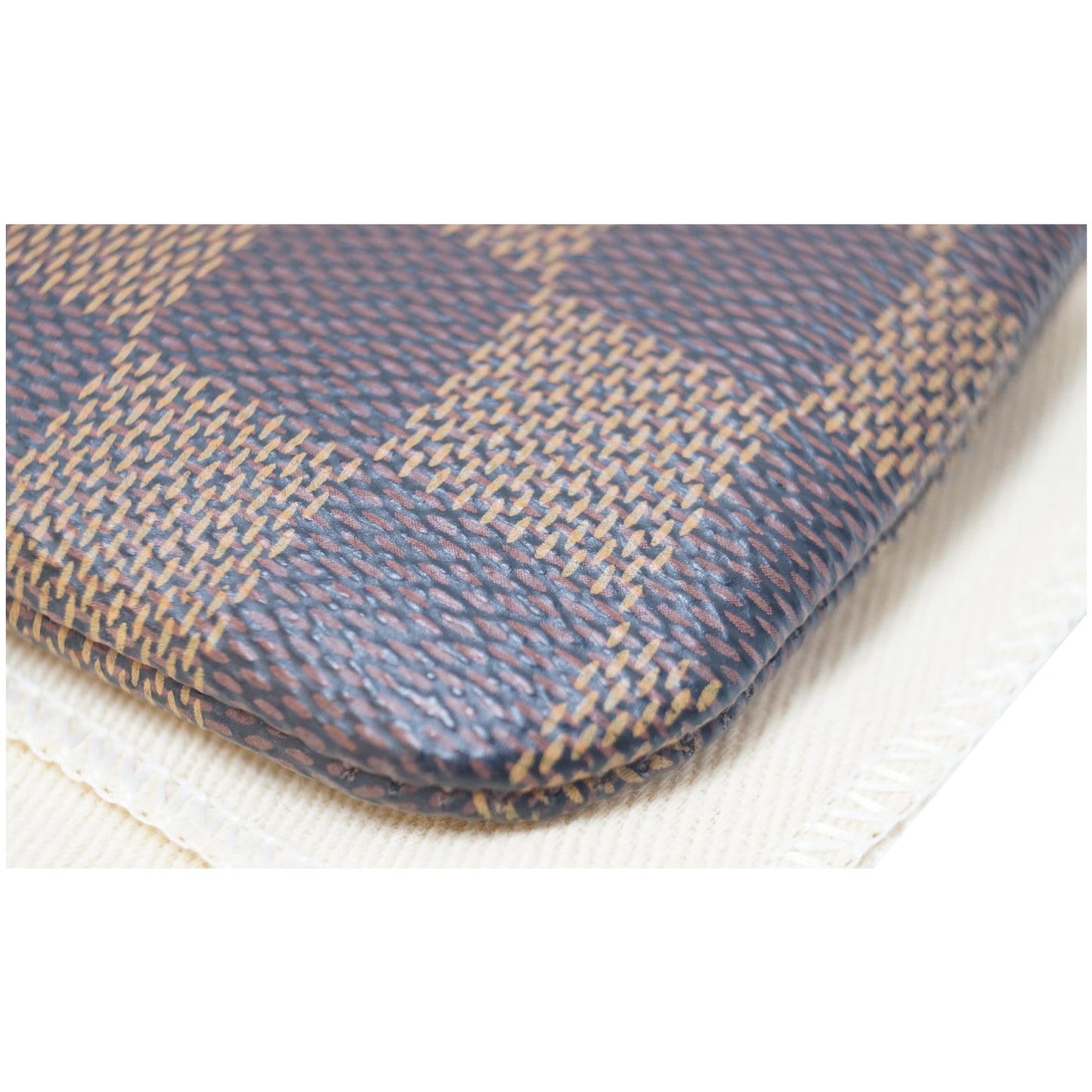 LOUIS VUITTON Key Coin Pouch Damier Ebene Brown